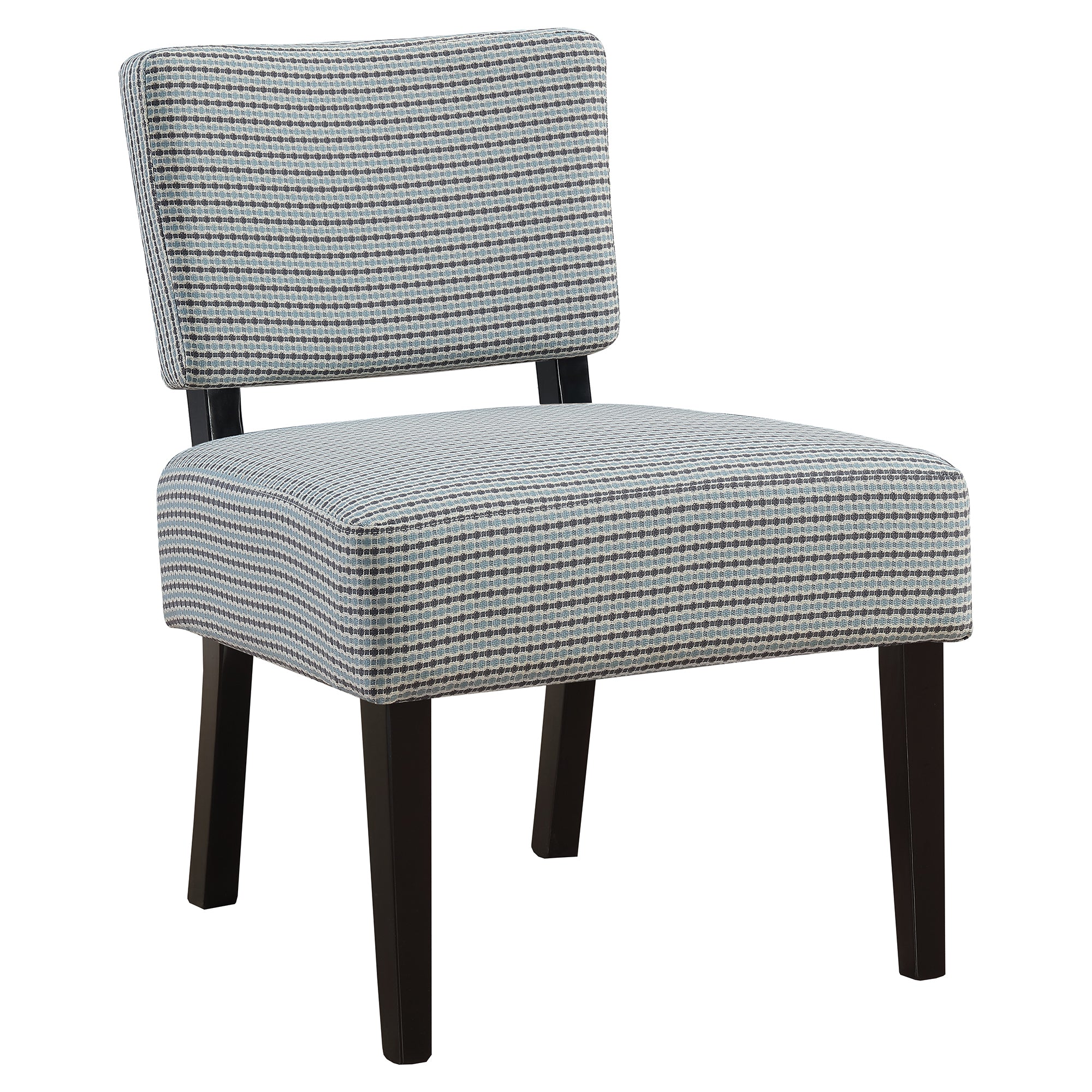 Accent Chair - Light Blue / Grey Abstract Dot Fabric