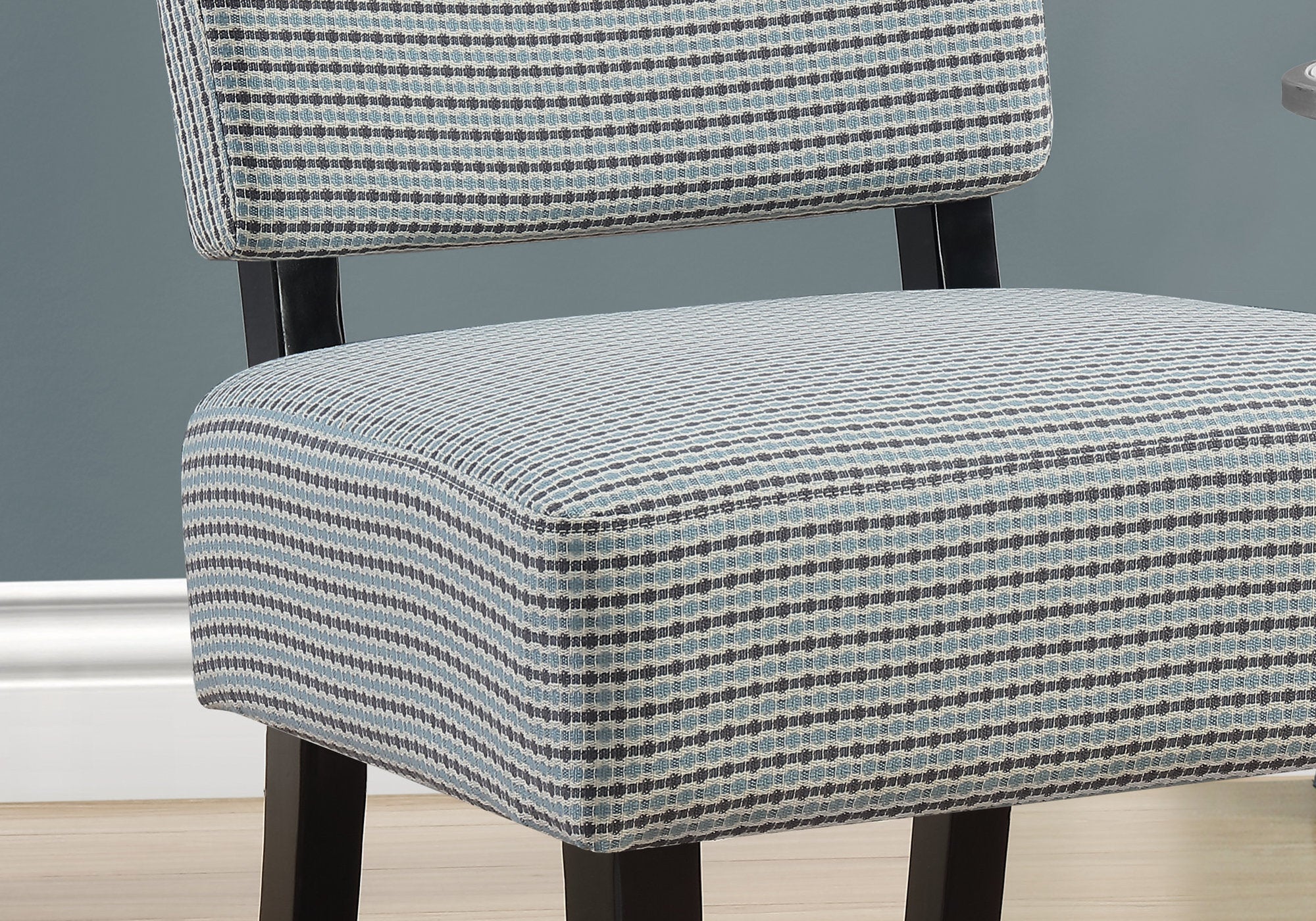 Accent Chair - Light Blue / Grey Abstract Dot Fabric