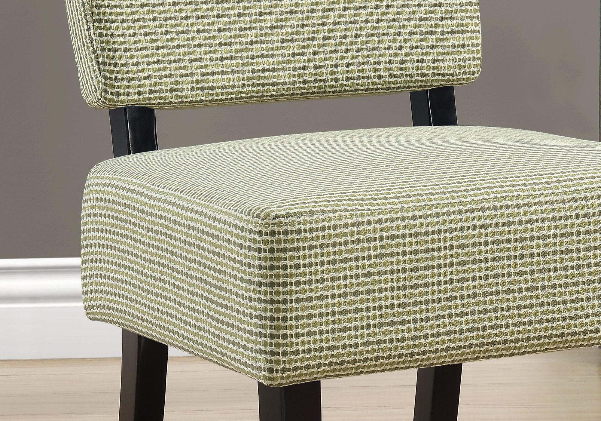 Accent Chair - Light / Dark Green Abstract Dot Fabric