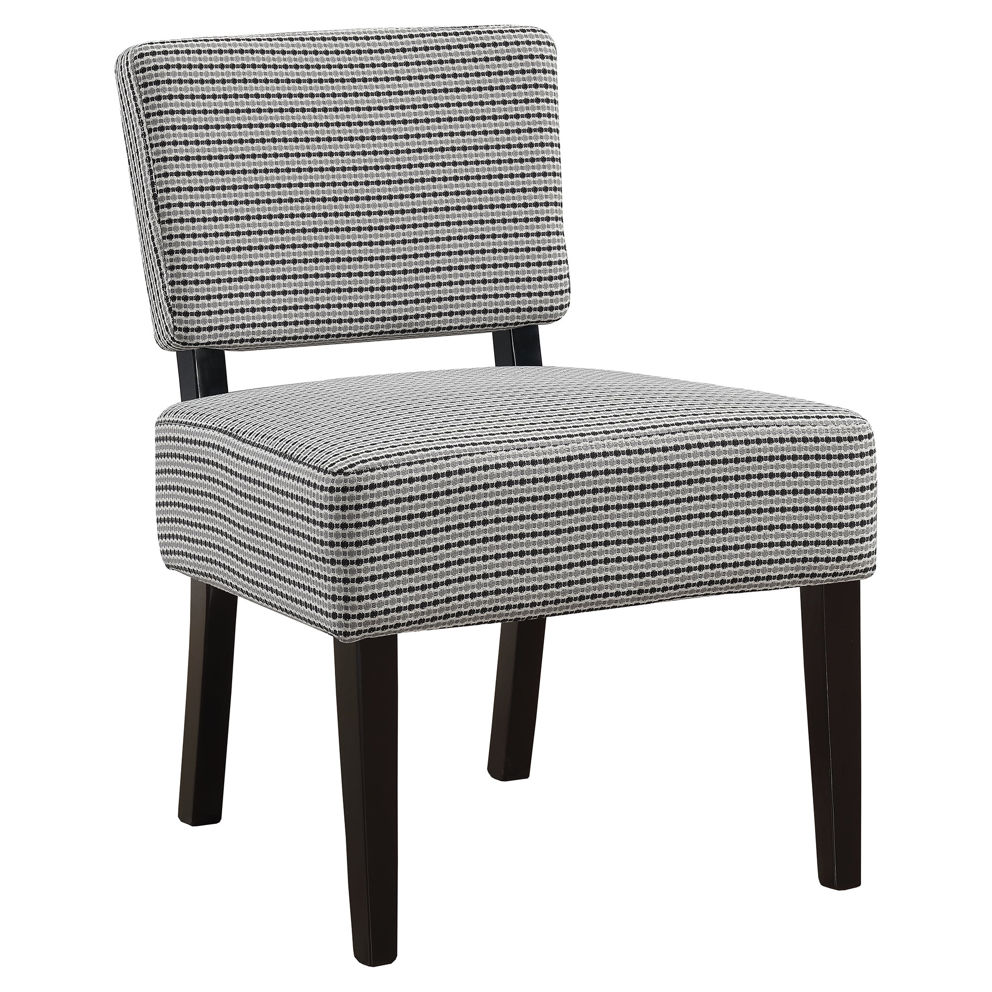 Accent Chair - Light Grey / Black Abstract Dot Fabric