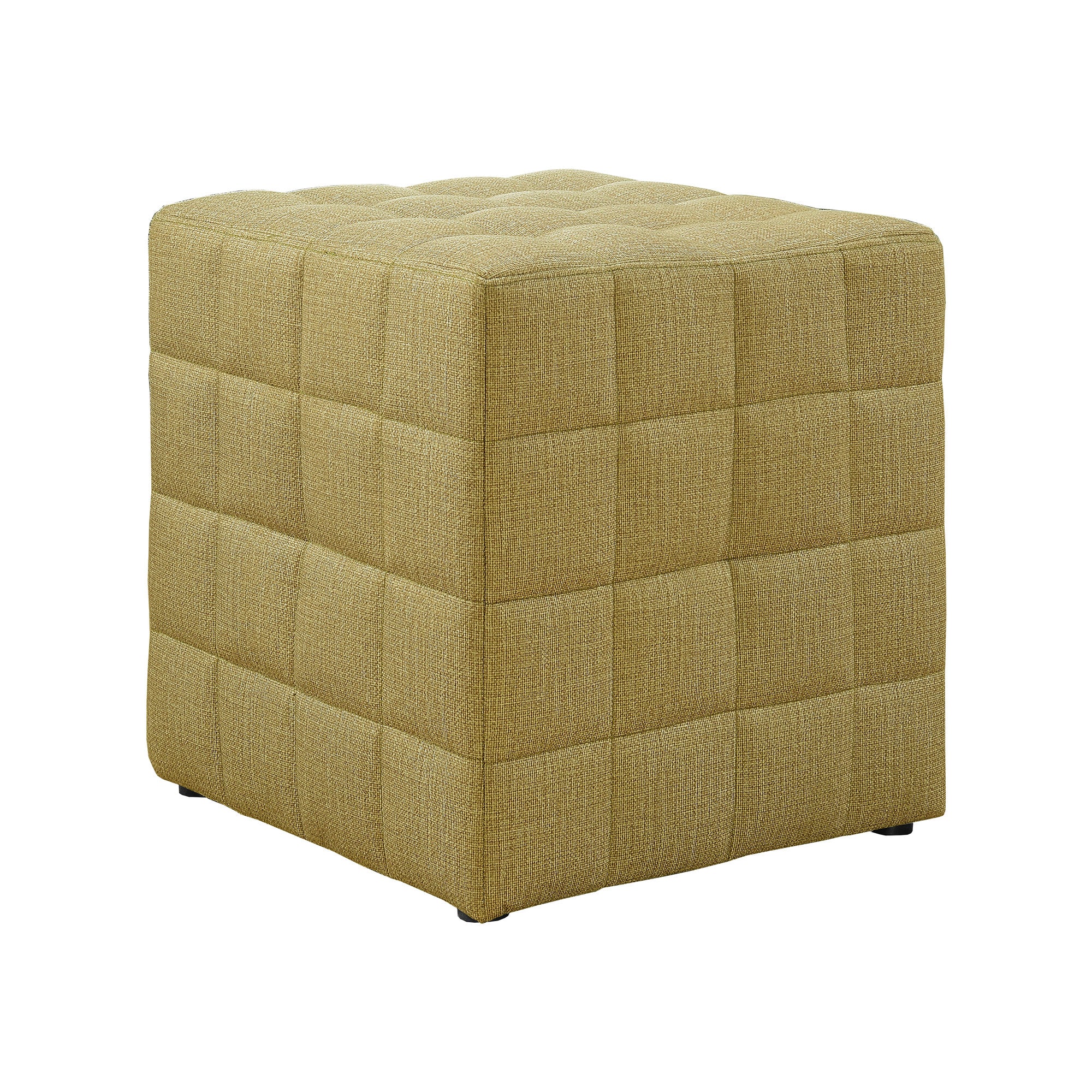 Ottoman - Light Gold Linen-Look Fabric