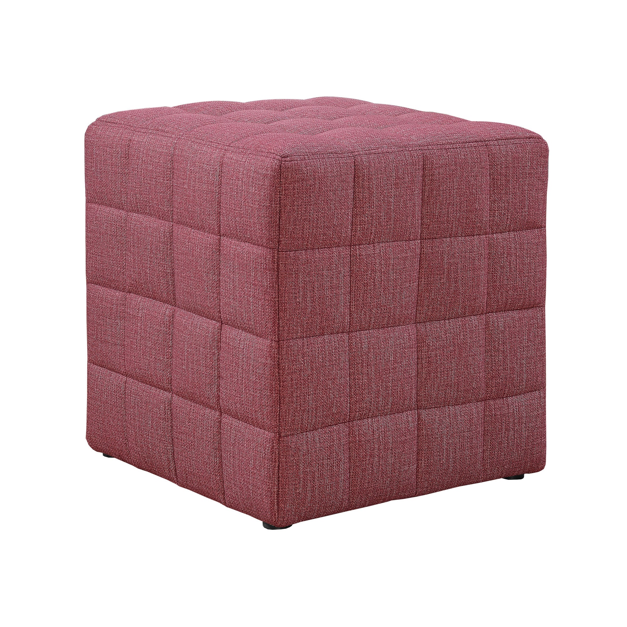 Ottoman - Light Red Linen-Look Fabric