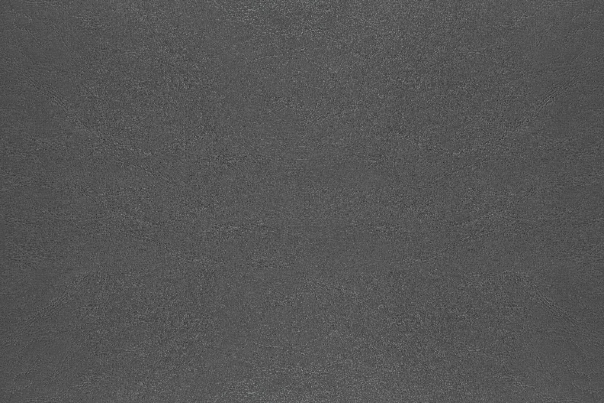 Ottoman - Grey Leather-Look Fabric
