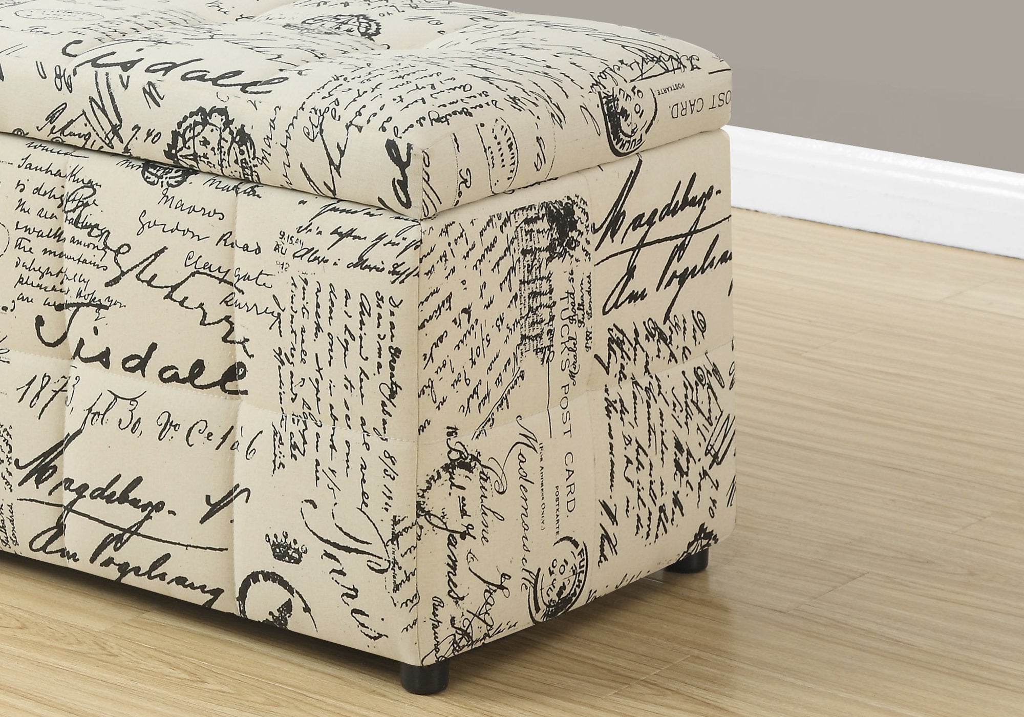 Ottoman - 38L / Storage / Vintage French Fabric