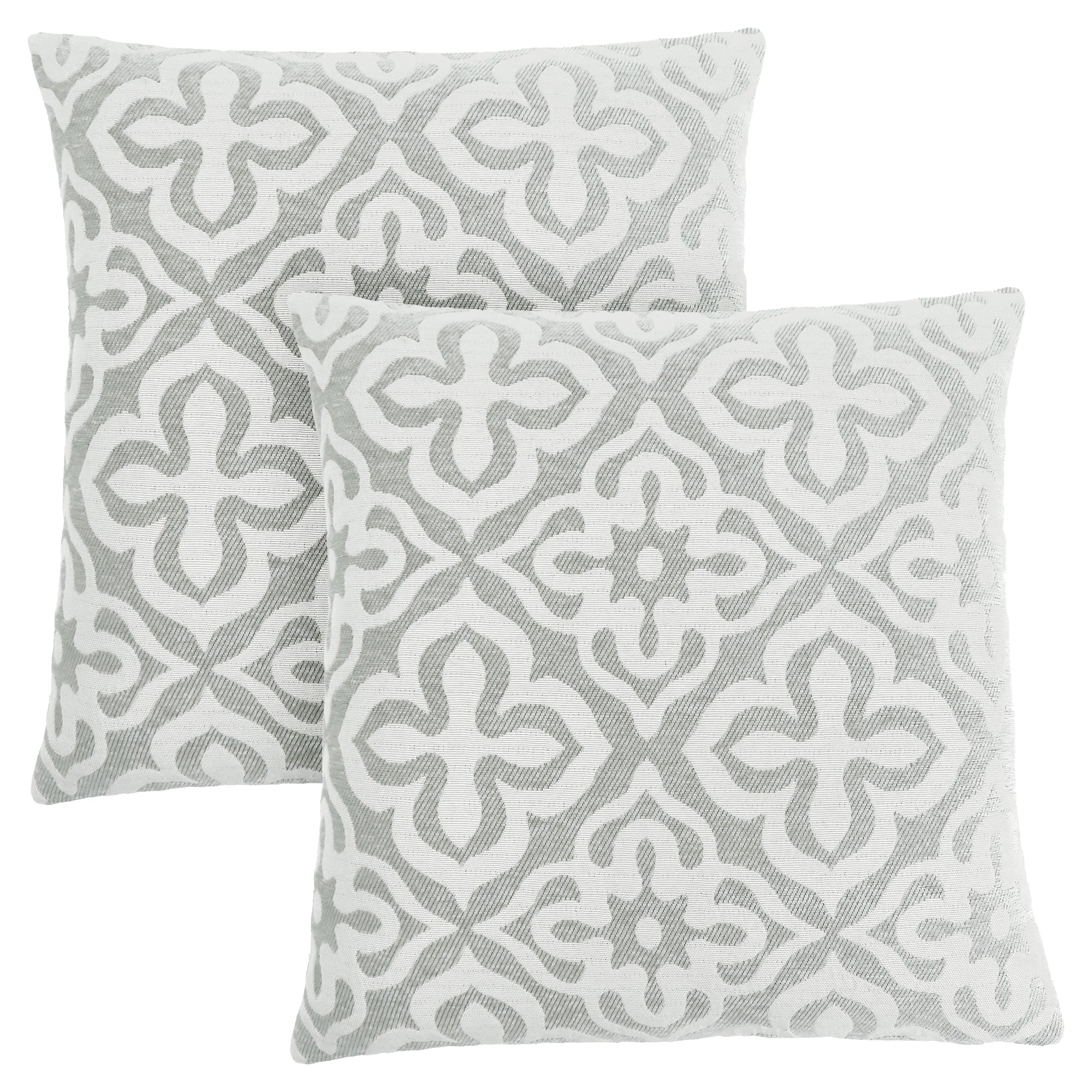 Pillow - 18X 18 / Light Grey Motif Design / 2Pcs