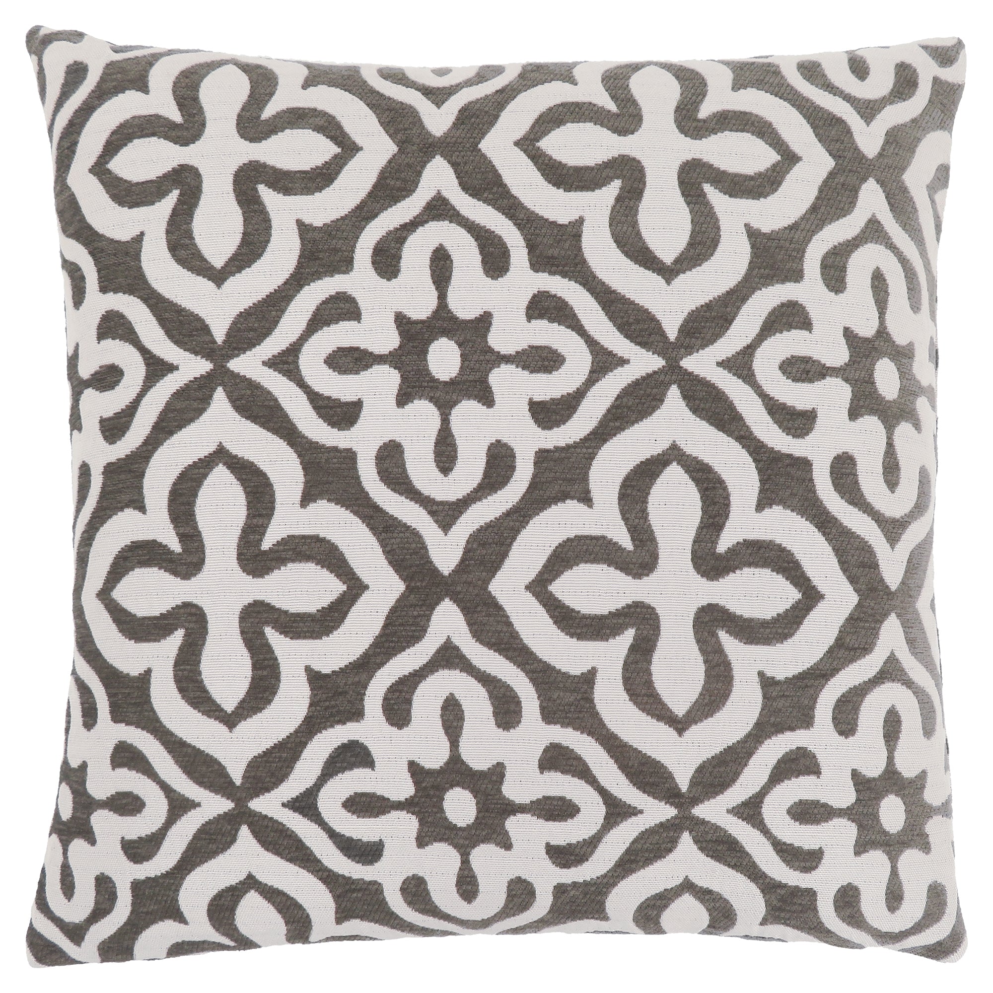 Pillow - 18X 18 / Dark Taupe Motif Design / 1Pc