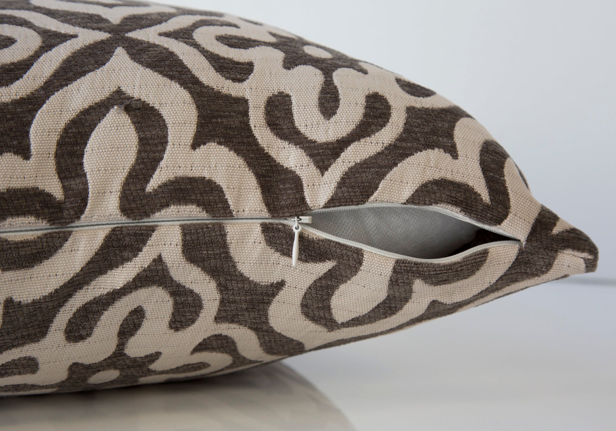 Pillow - 18X 18 / Dark Taupe Motif Design / 2Pcs