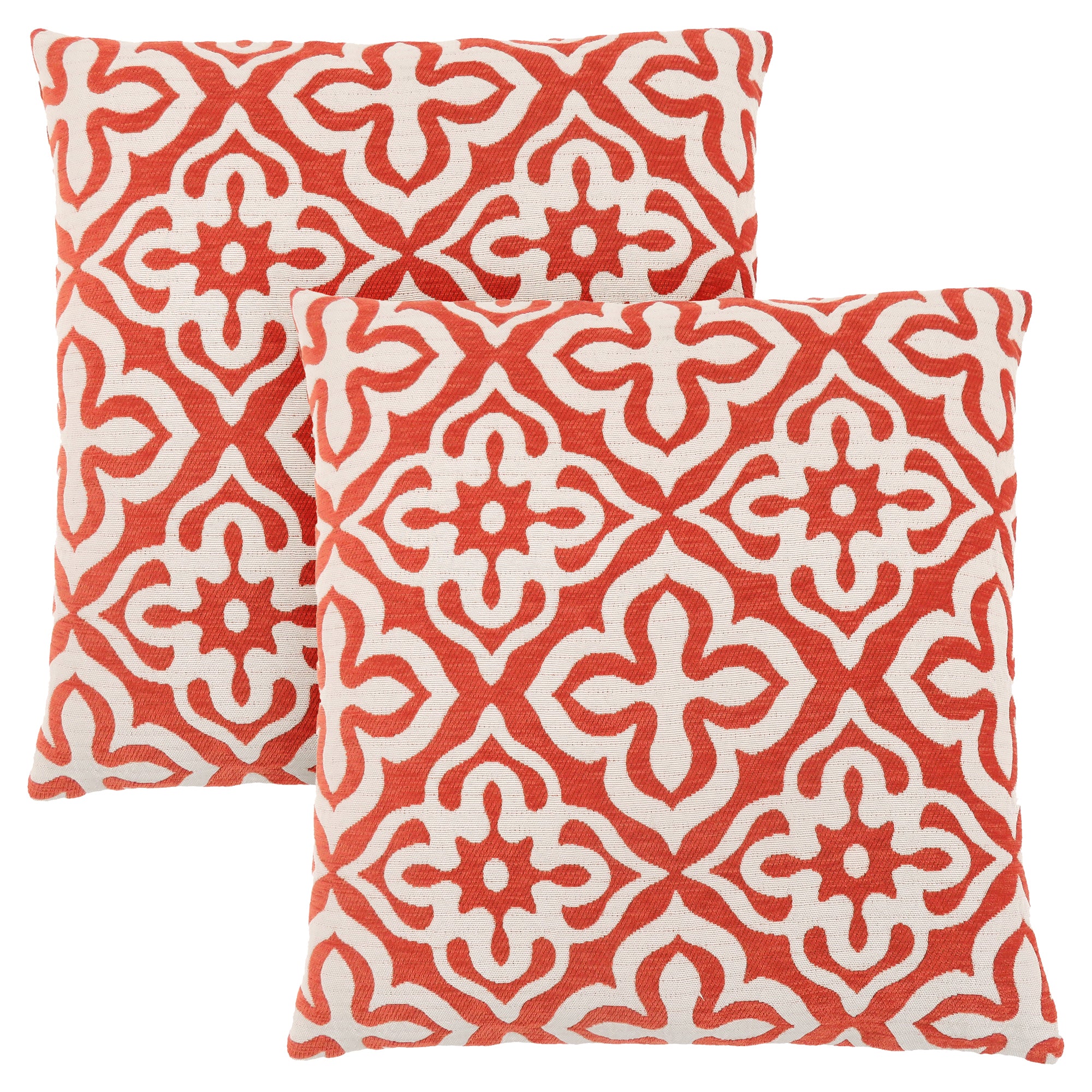 Pillow - 18X 18 / Orange Motif Design / 2Pcs