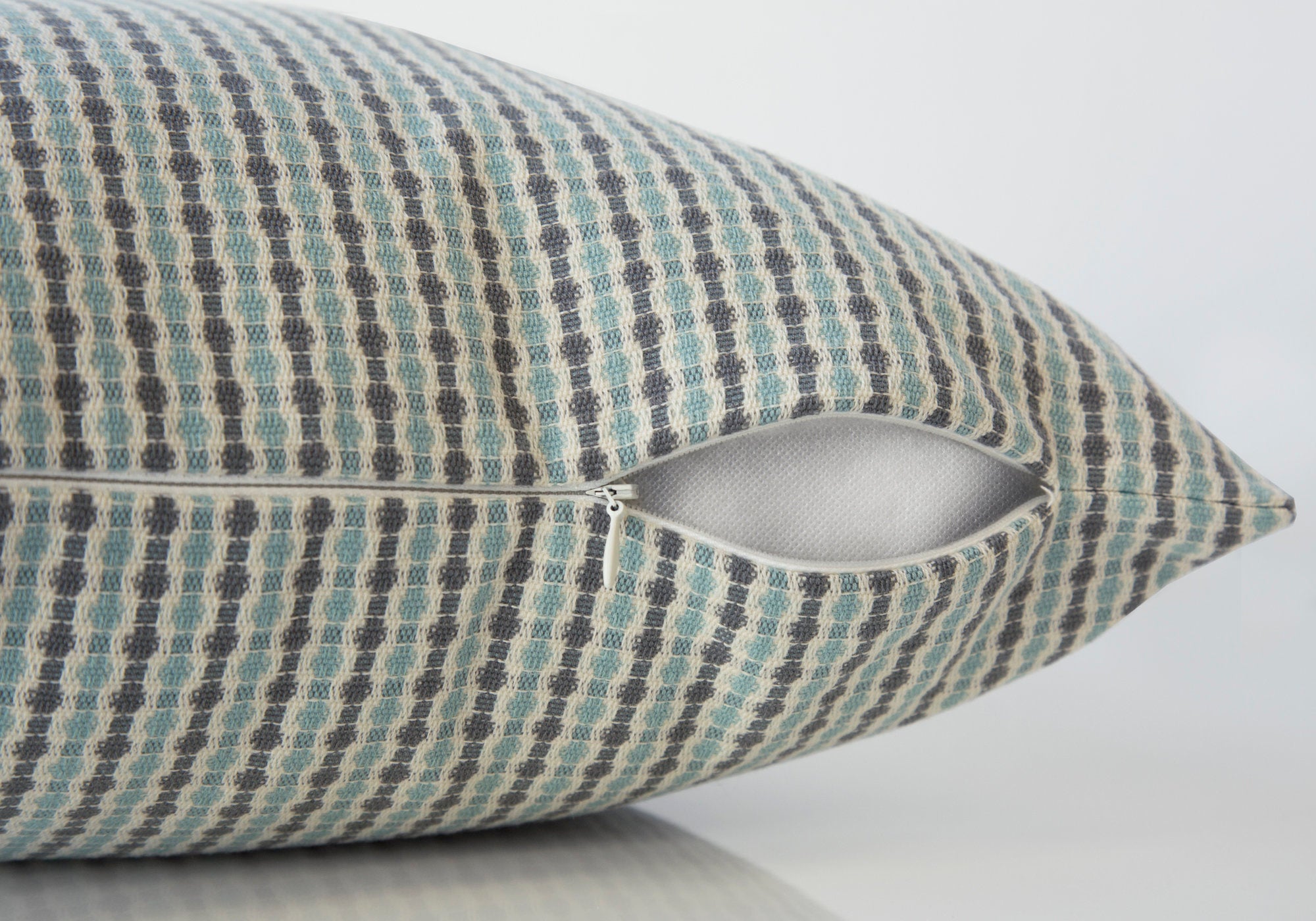 Pillow - 18X 18 / Light Blue / Grey Abstract Dot / 2Pcs