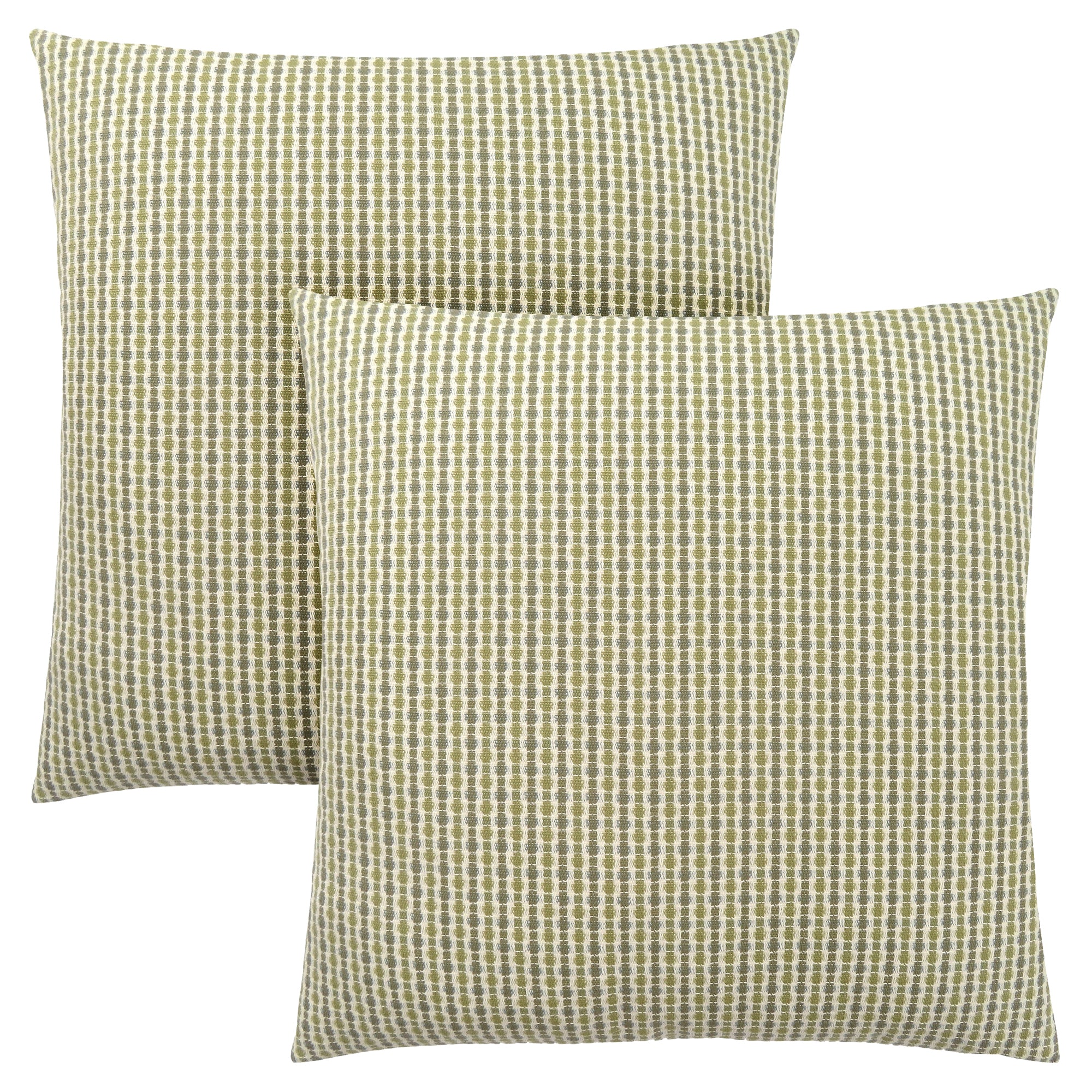Pillow - 18X 18 / Light / Dark Green Abstract Dot/ 2Pcs