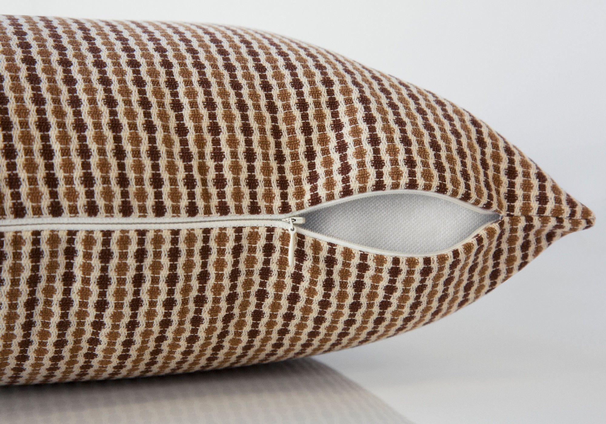 Pillow - 18X 18 / Light / Dark Brown Abstract Dot / 1Pc