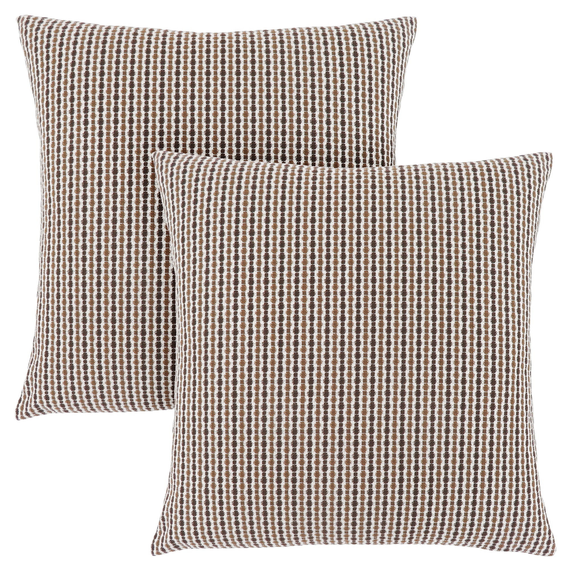 Pillow - 18X 18 / Light / Dark Brown Abstract Dot/ 2Pcs