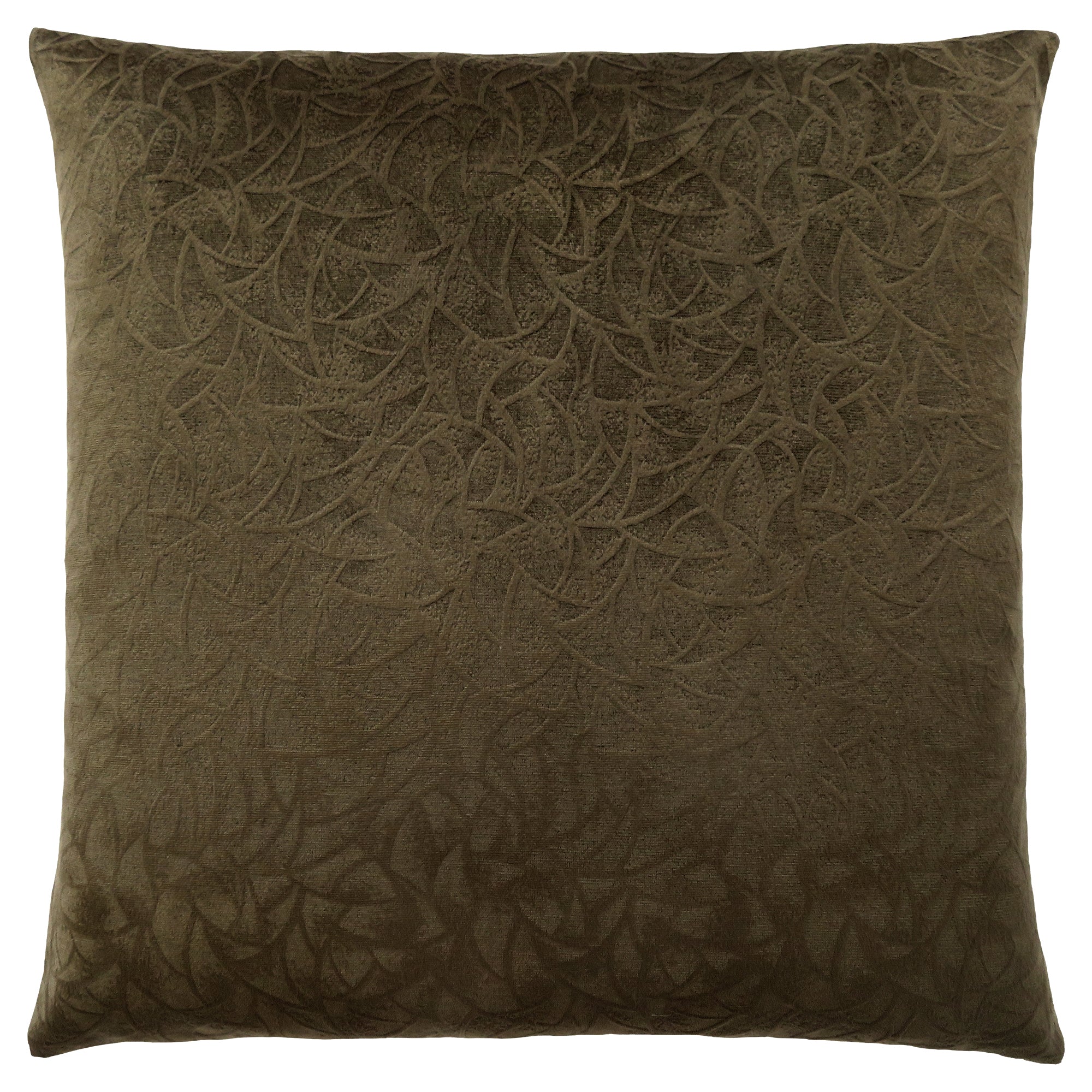 Pillow - 18X 18 / Dark Green Floral Velvet / 1Pc