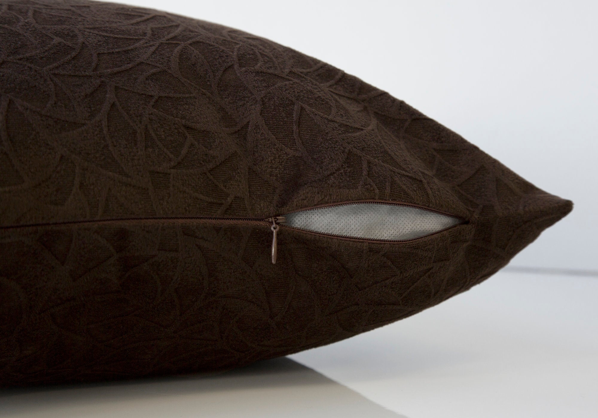 Pillow - 18X 18 / Dark Brown Floral Velvet / 2Pcs