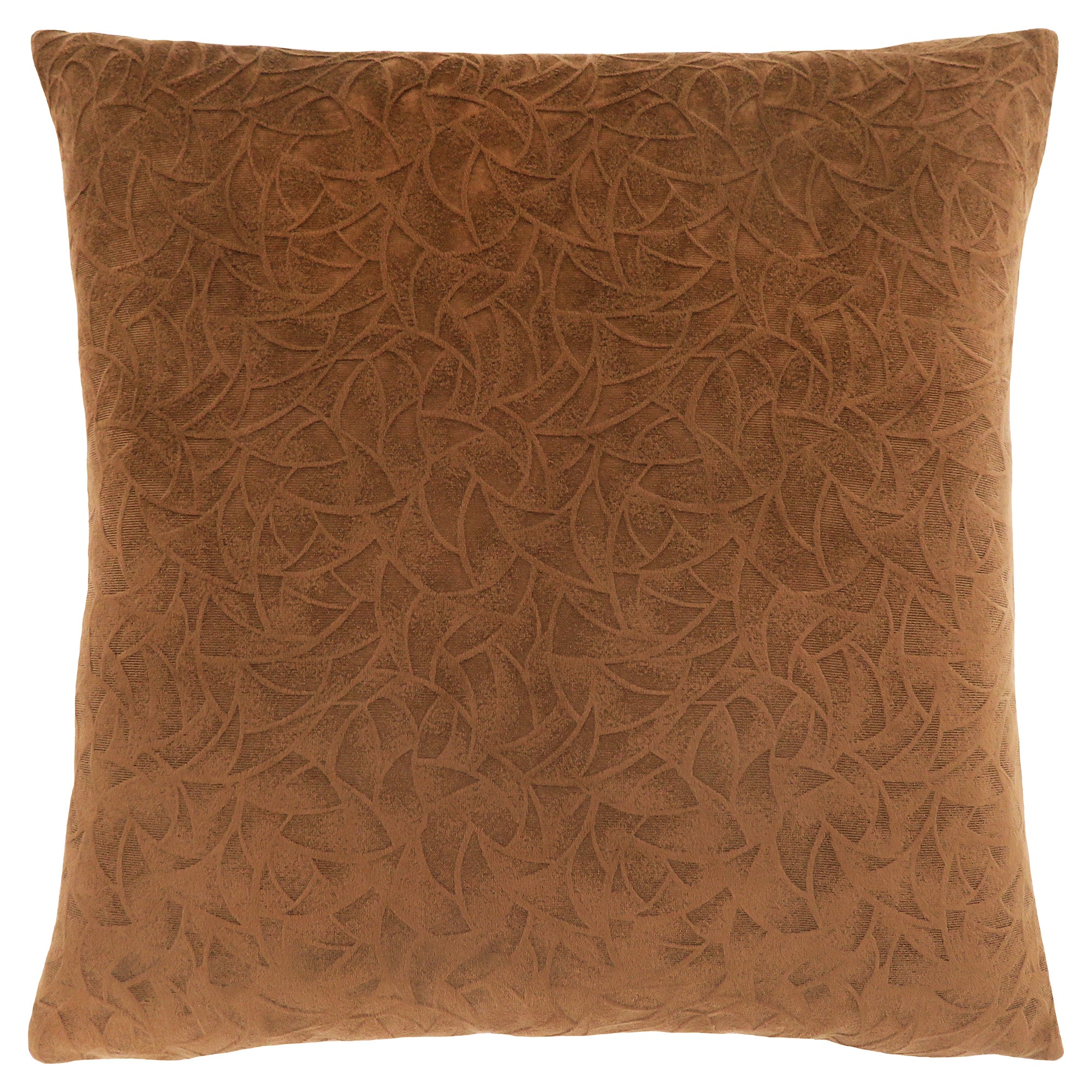 Pillow - 18X 18 / Light Brown Floral Velvet / 1Pc