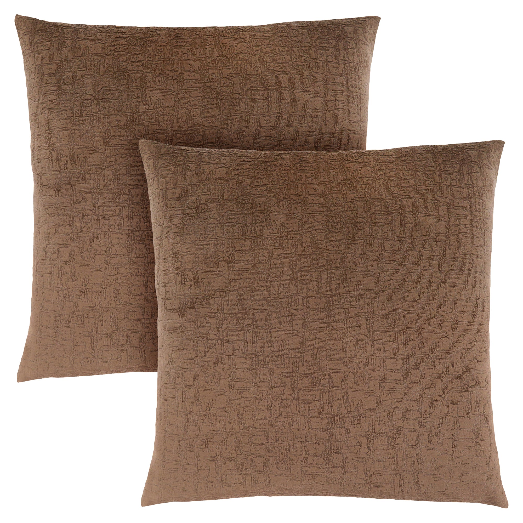 Pillow - 18X 18 / Light Brown Mosaic Velvet / 2Pcs