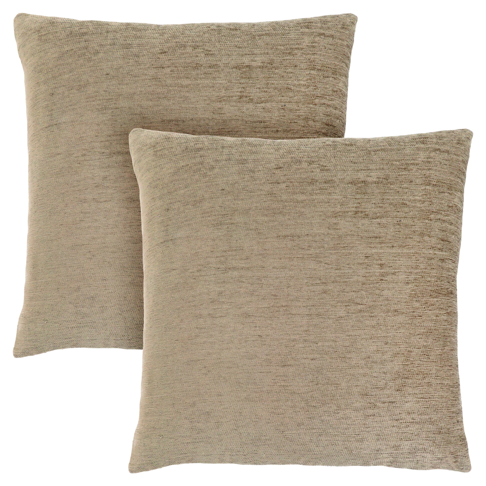 Pillow - 18X 18 / Solid Tan / 2Pcs