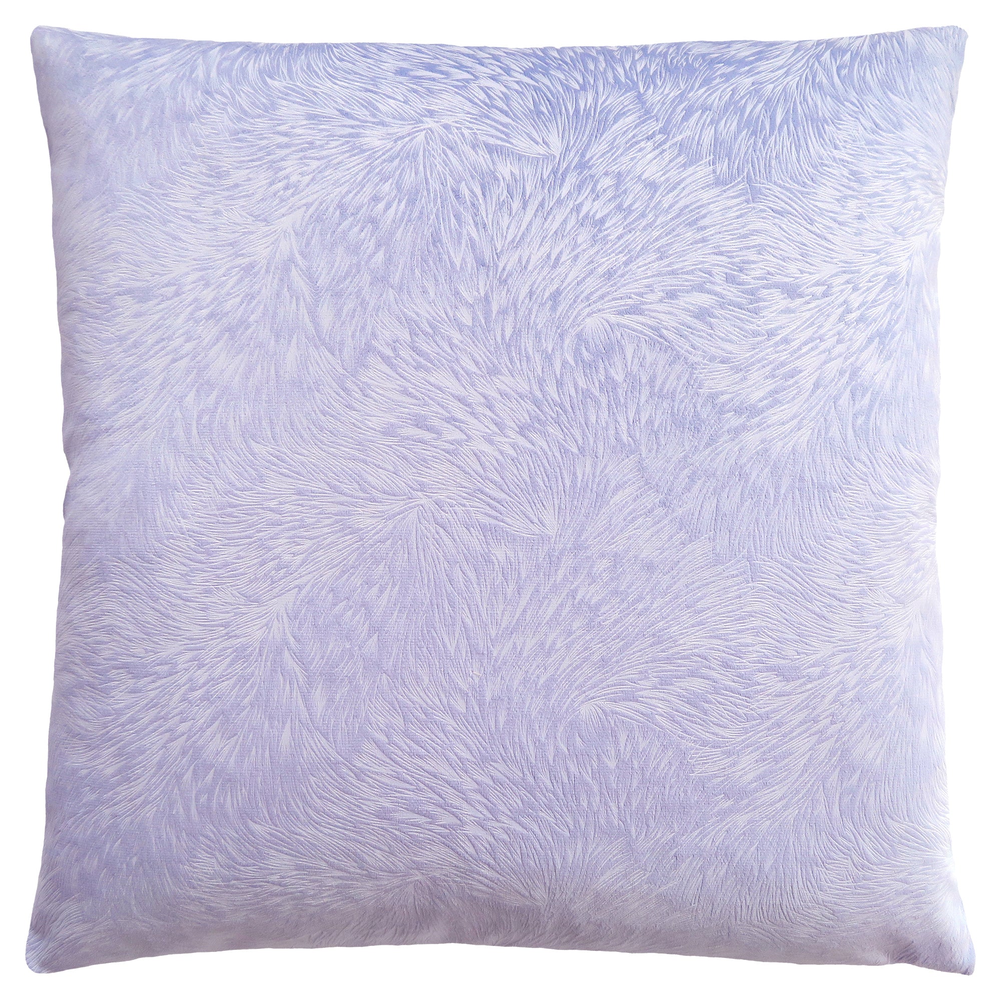 Pillow - 18X 18 / Light Purple Feathered Velvet / 1Pc