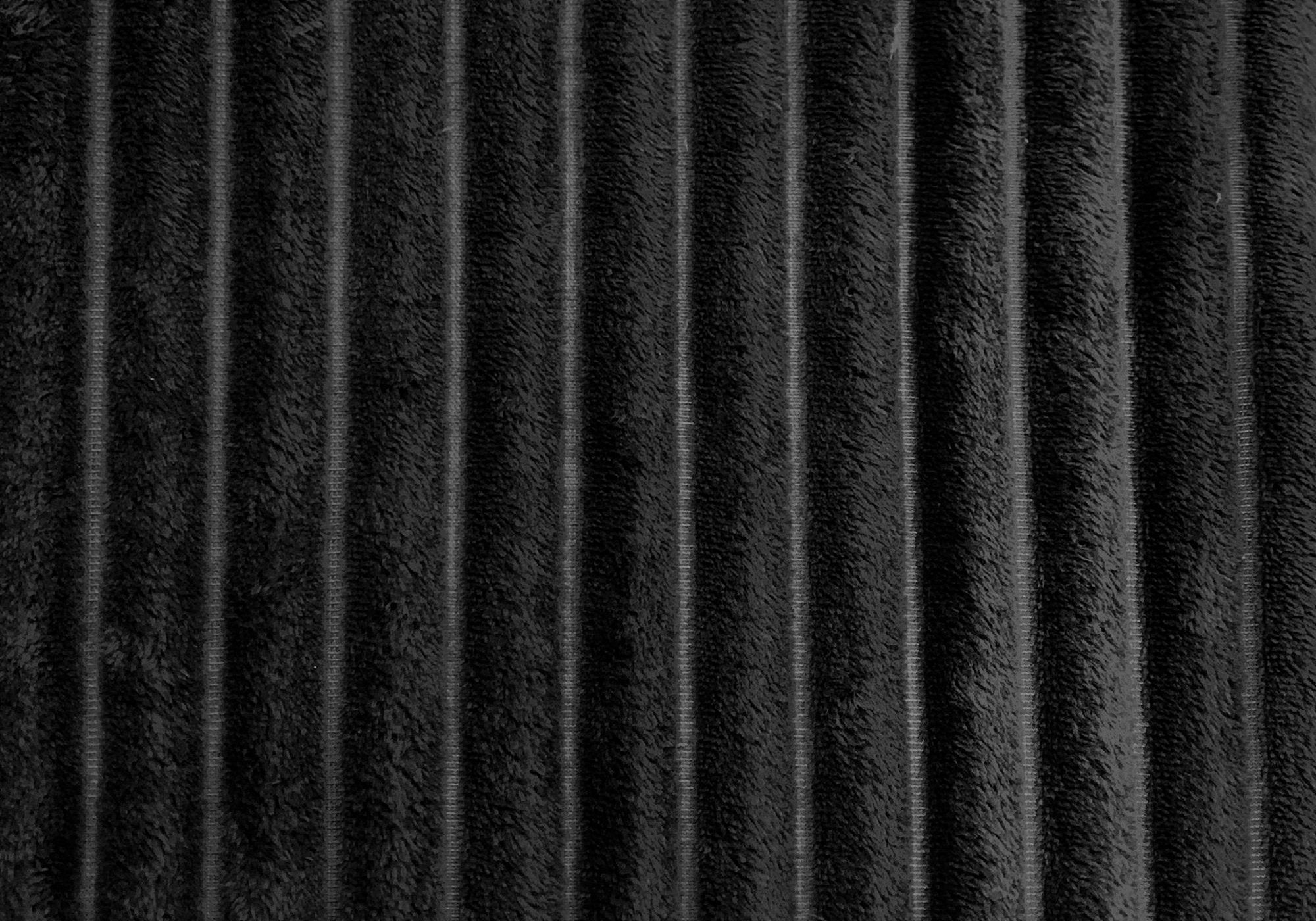 Pillow - 18X 18 / Black Ultra Soft Ribbed Style / 2Pcs