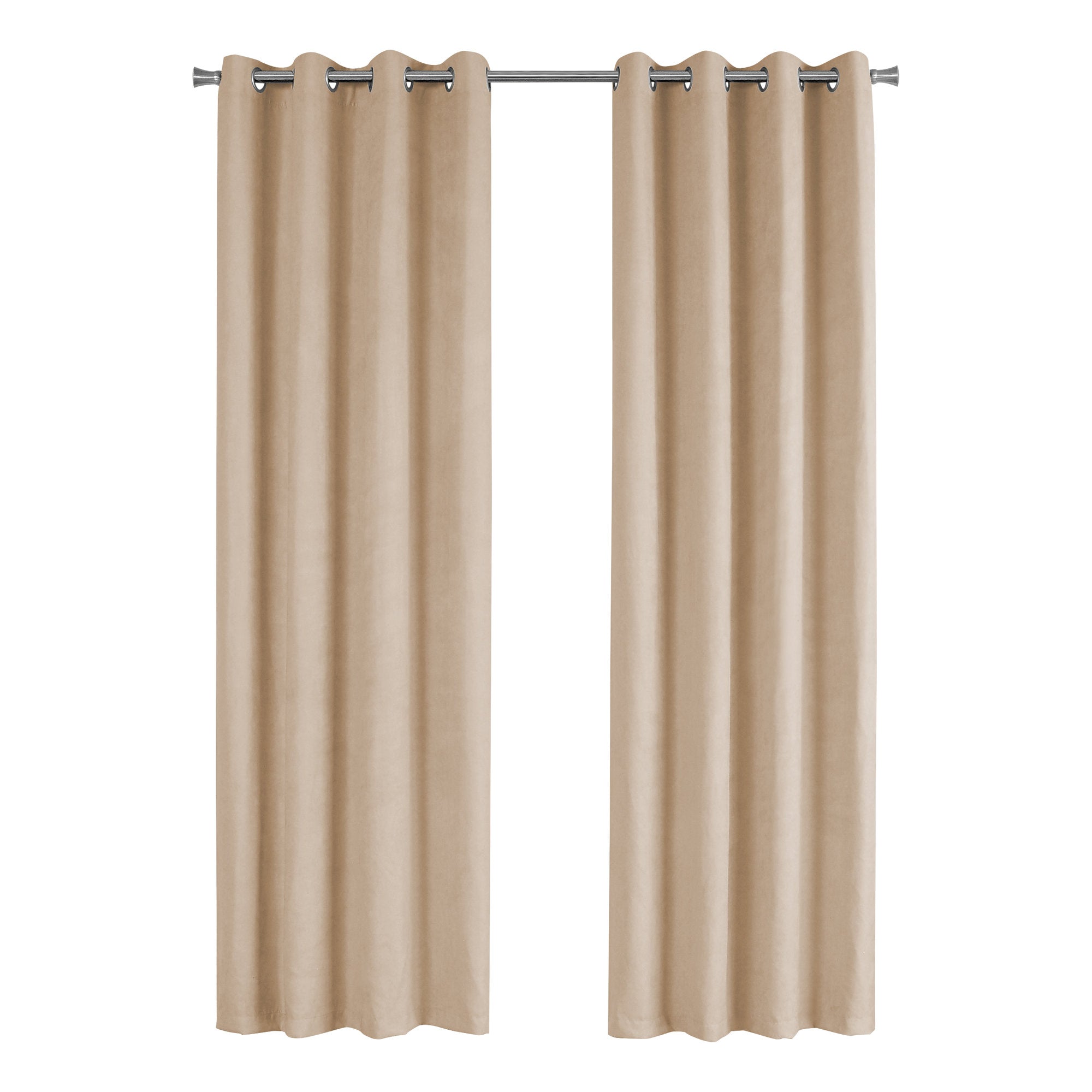 Curtain Panel - 2Pcs / 54W X 84H Beige Room Darkening