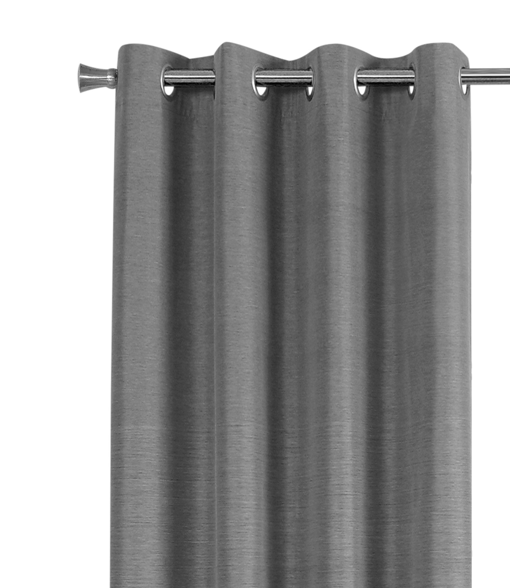 Curtain Panel - 2Pcs / 52W X 84H Grey Solid Blackout