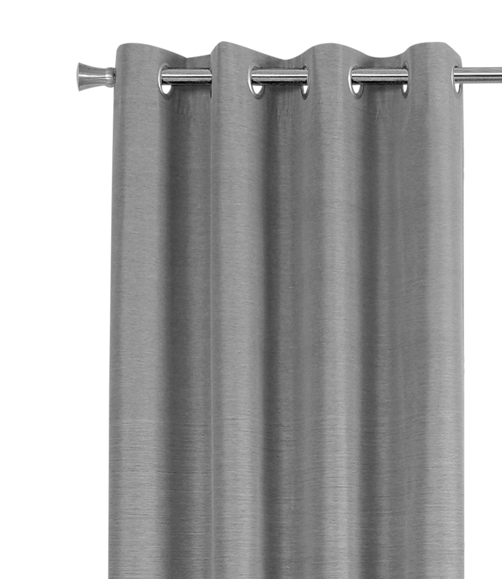 Curtain Panel - 2Pcs / 52W X 95H Grey Solid Blackout