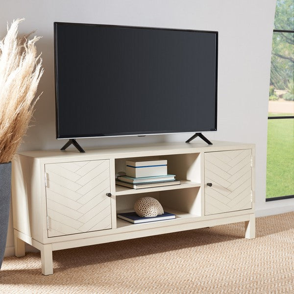 Ajana 2 Door 1 Shelf Media Stand - Sophisticated Entertainment