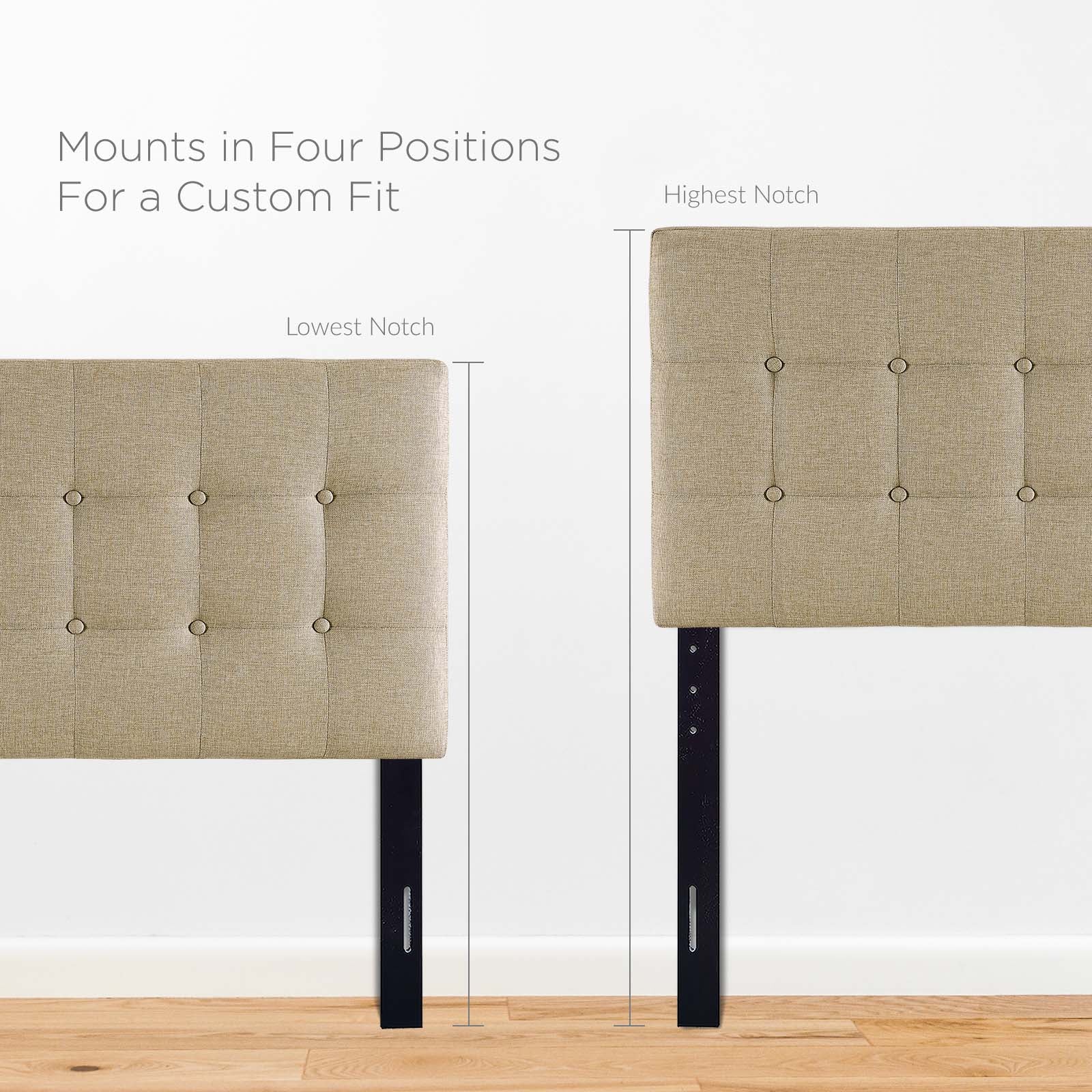 Emily Twin Upholstered Fabric Headboard