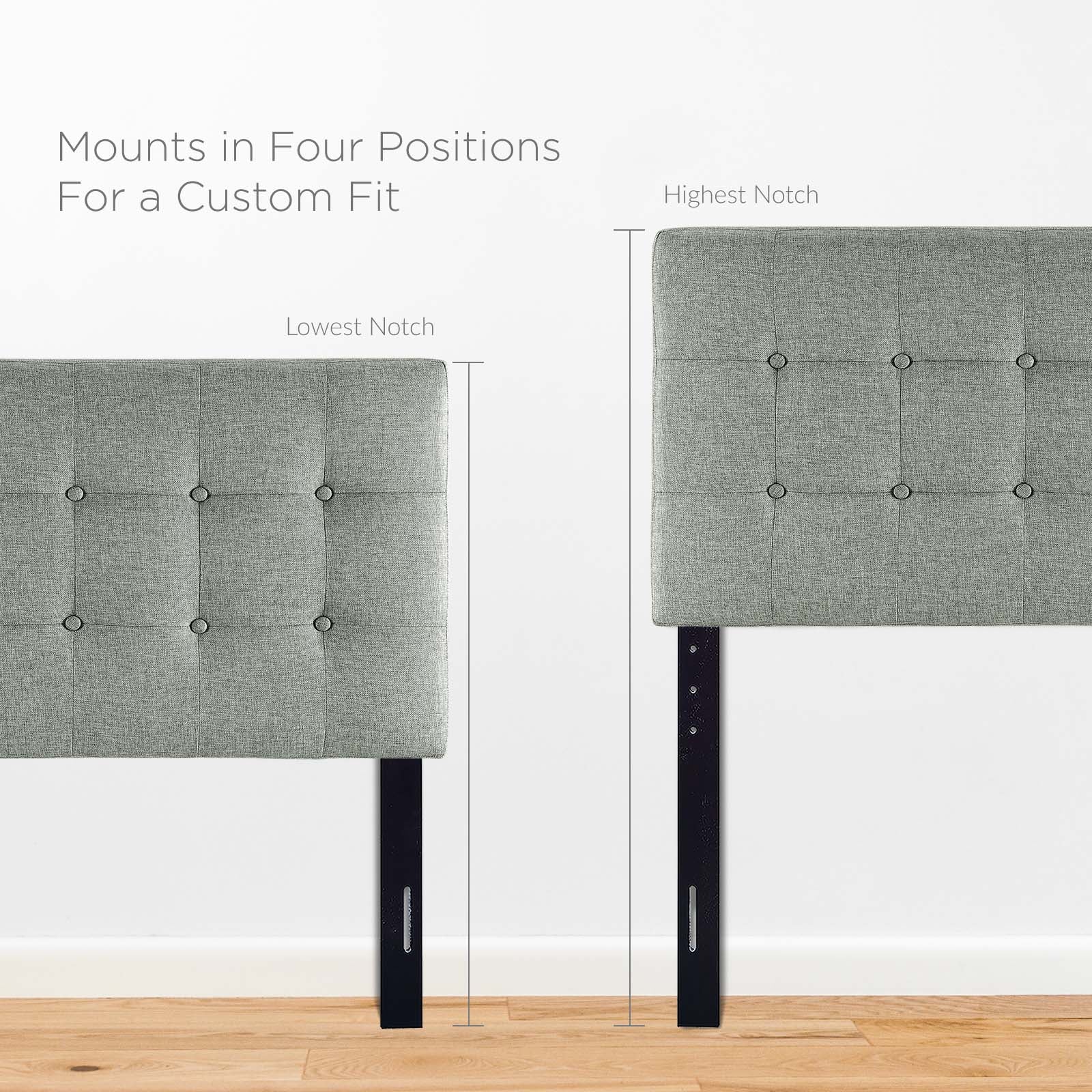 Emily Twin Upholstered Fabric Headboard