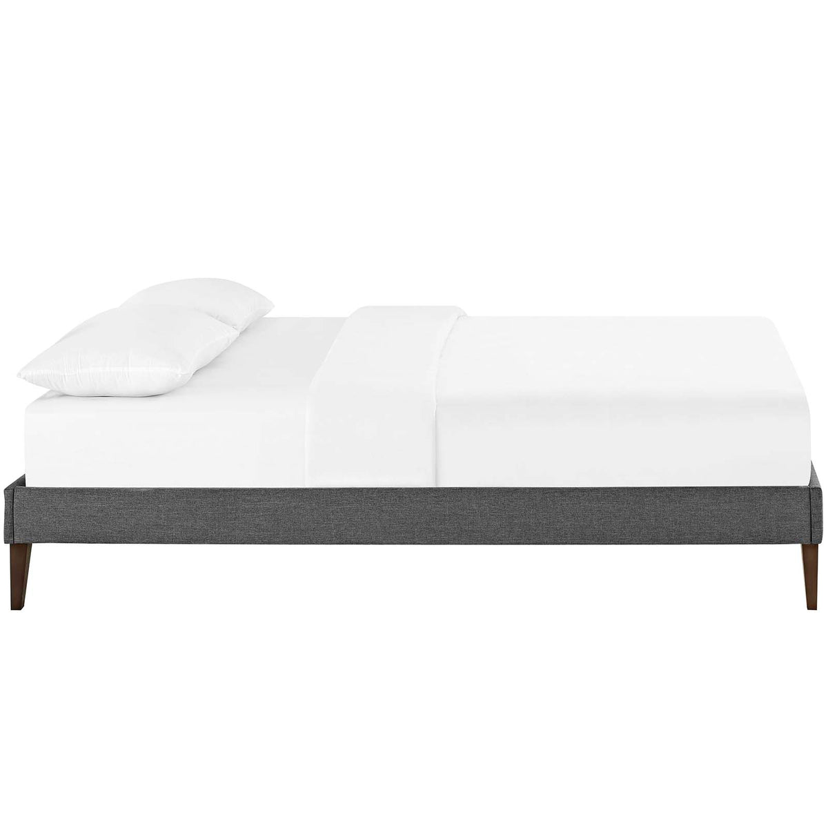Tessie Queen Fabric Bed Frame with Squared Tapered Legs