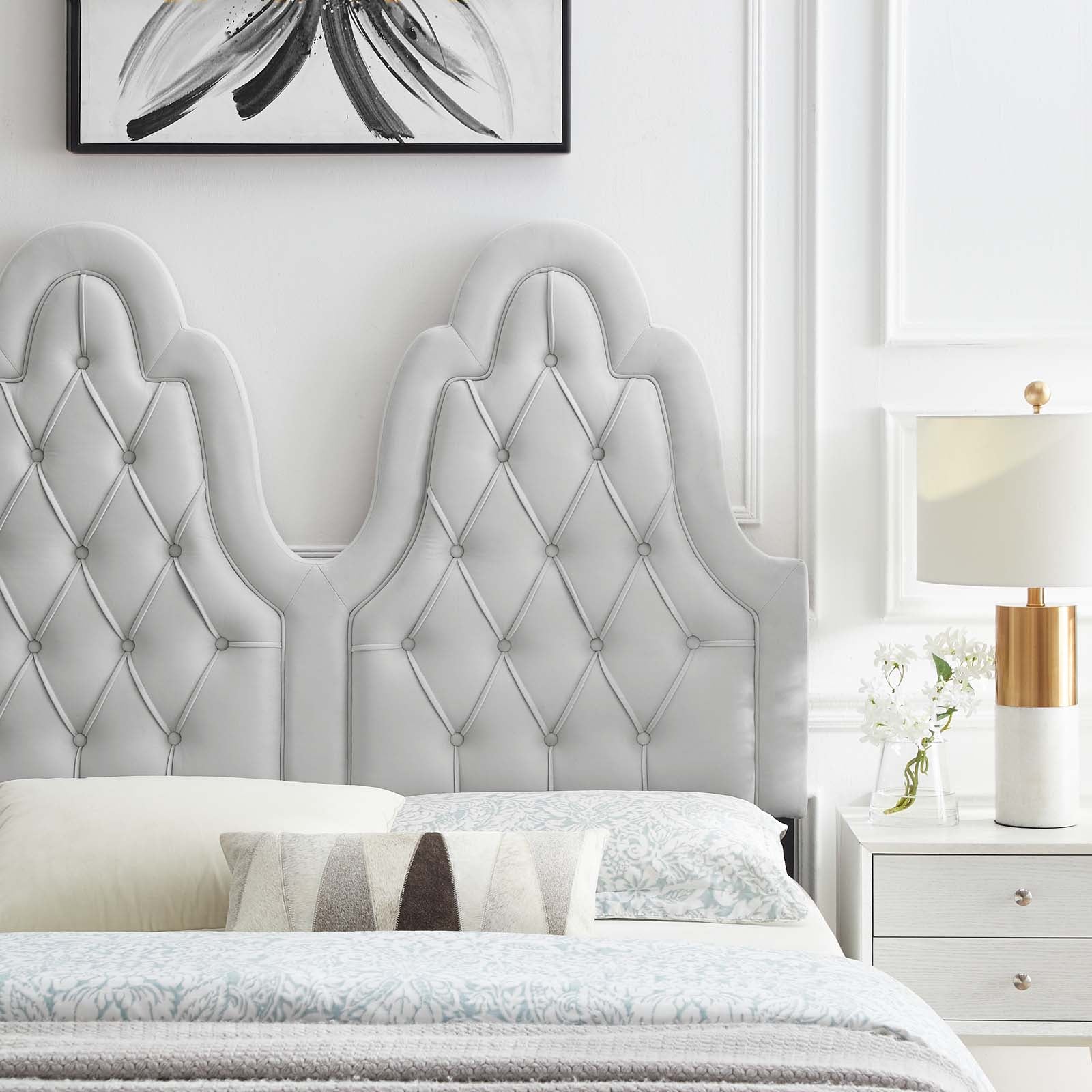Augustine Tufted Performance Velvet Twin Headboard