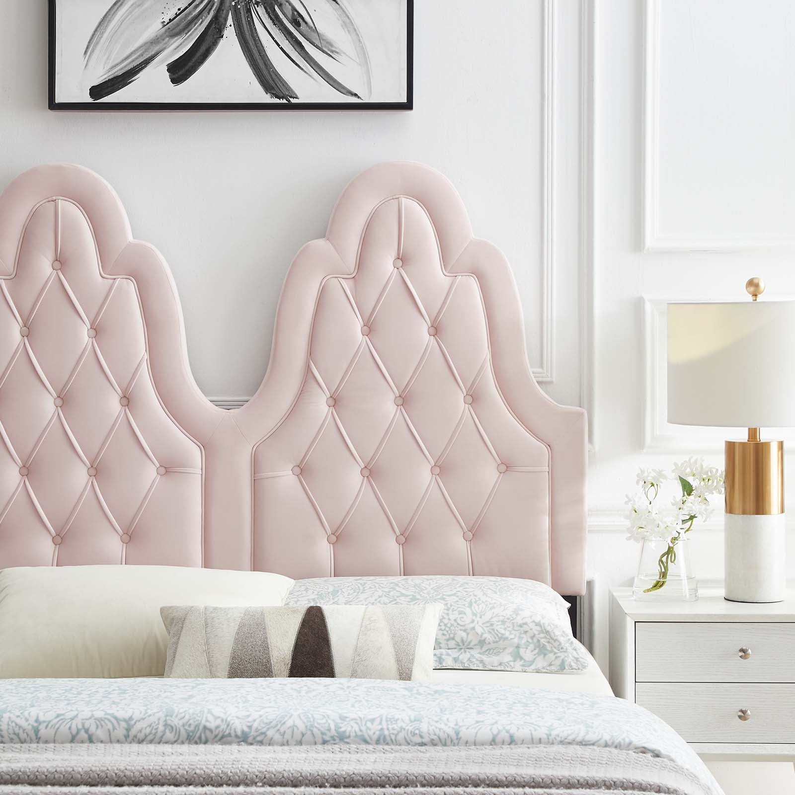 Augustine Tufted Performance Velvet Twin Headboard