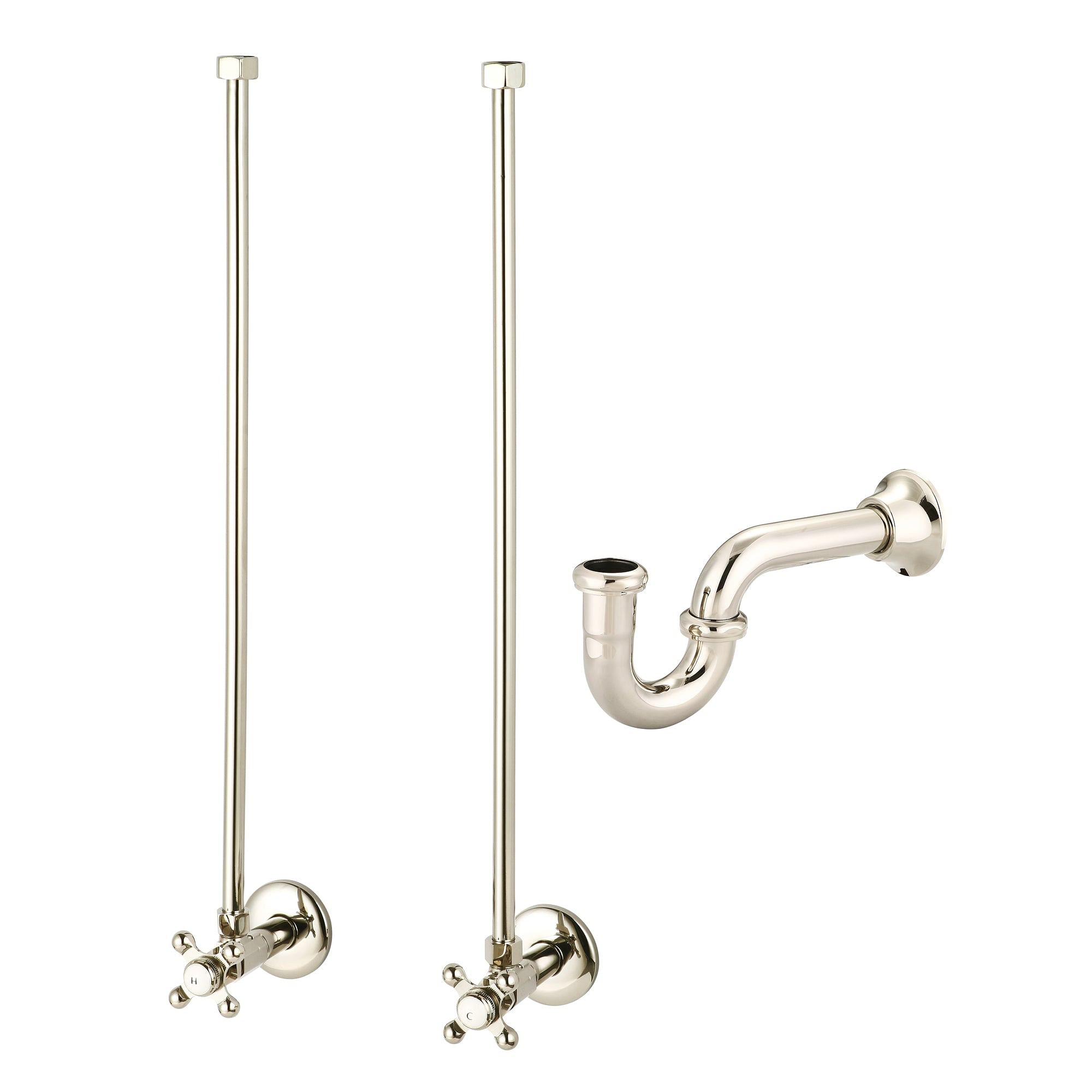 Embassy 30 Inch Wide Single Wash Stand, P-Trap, Counter Top with Basin, and F2-0012 Faucet included in Polished Nickel (PVD) Finish