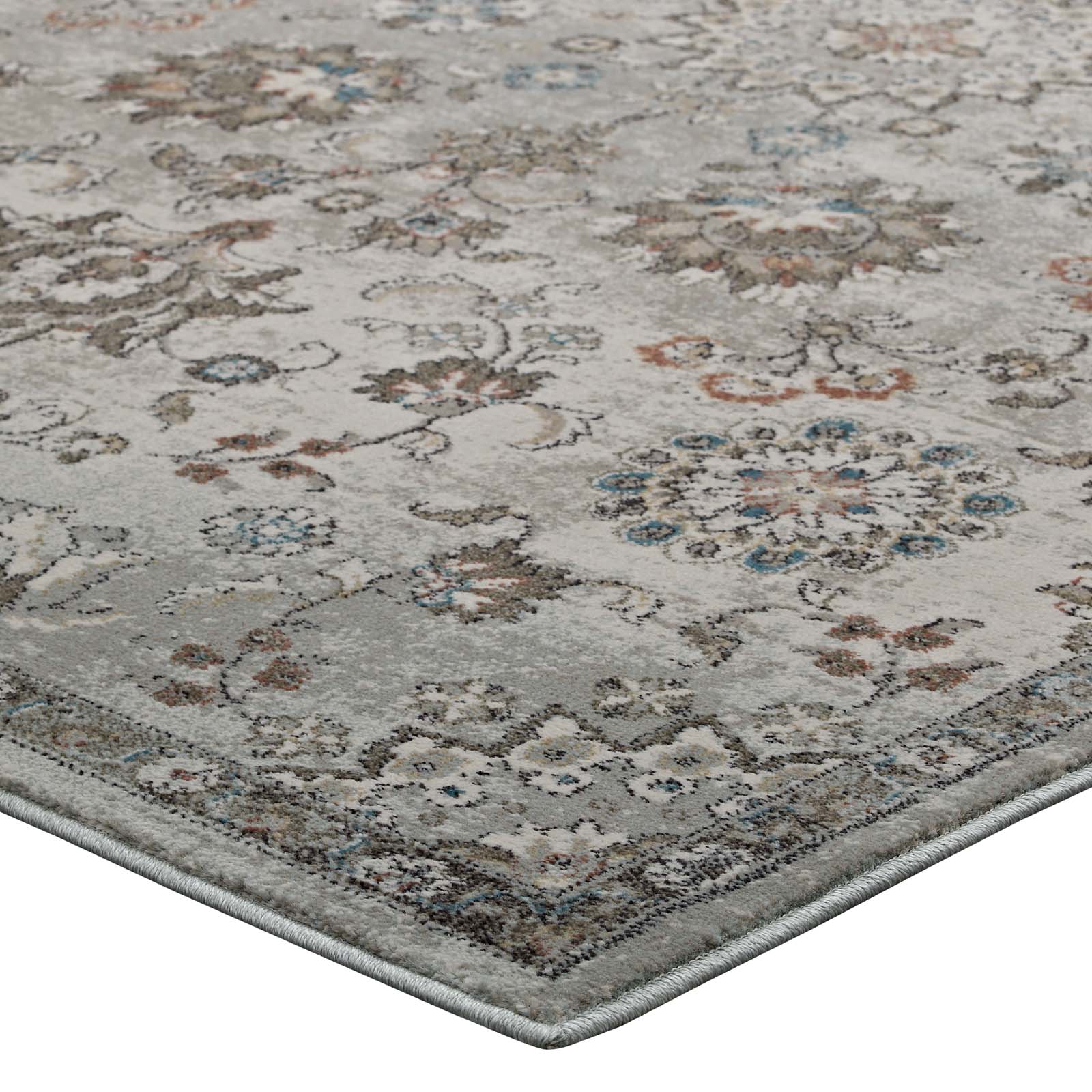 Hana Distressed Vintage Floral
Lattice 5x8 Area Rug