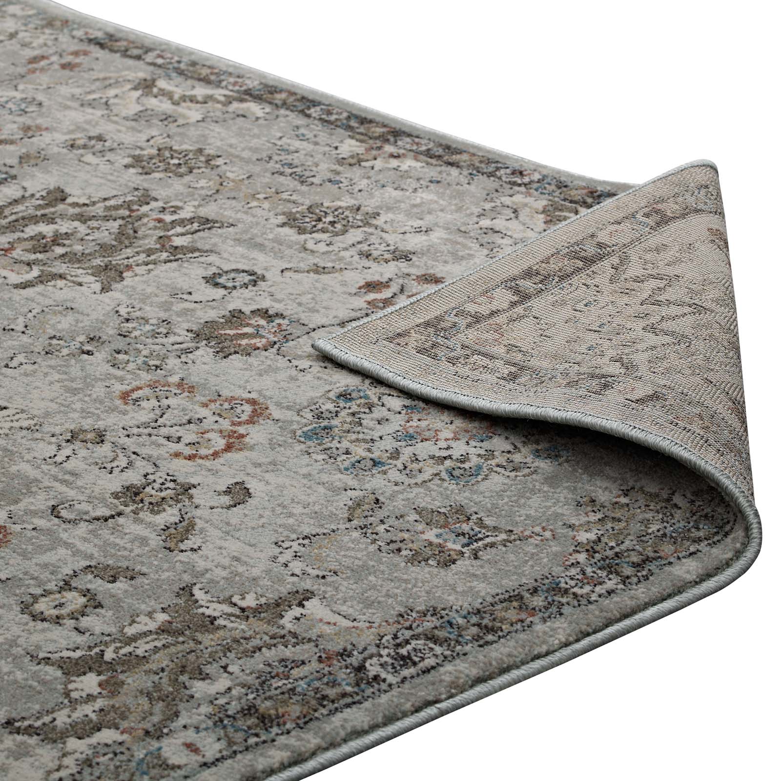 Hana Distressed Vintage Floral
Lattice 5x8 Area Rug