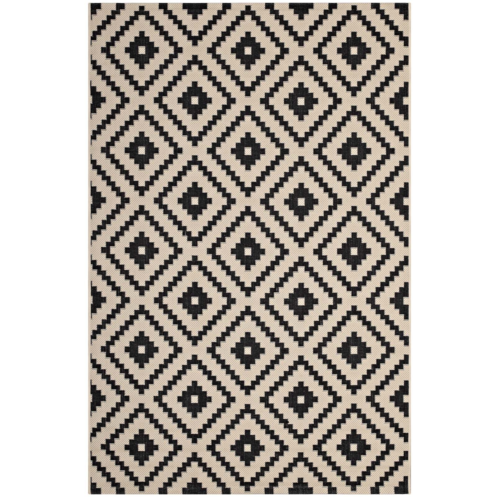 Perplex Geometric Diamond Trellis 5x8 Indoor and Outdoor Area Rug