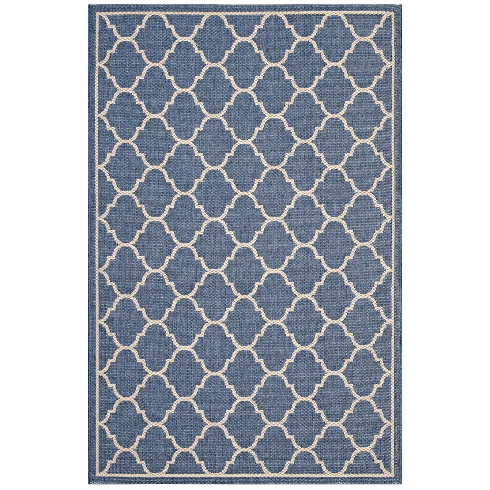 Avena Moroccan Quatrefoil Trellis 8x10 Indoor and Outdoor Area Rug