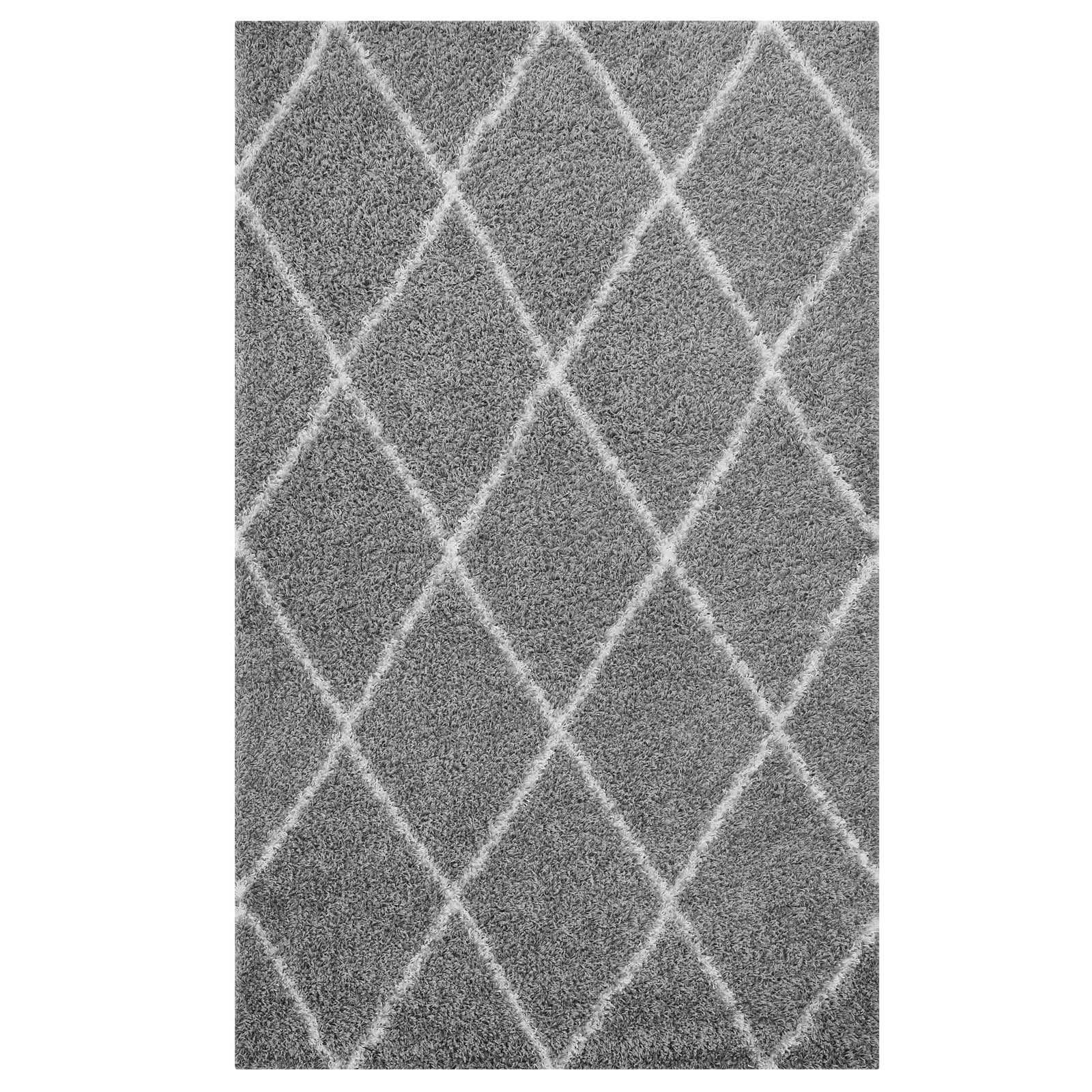 Toryn Diamond Lattice 5x8 Shag Area Rug