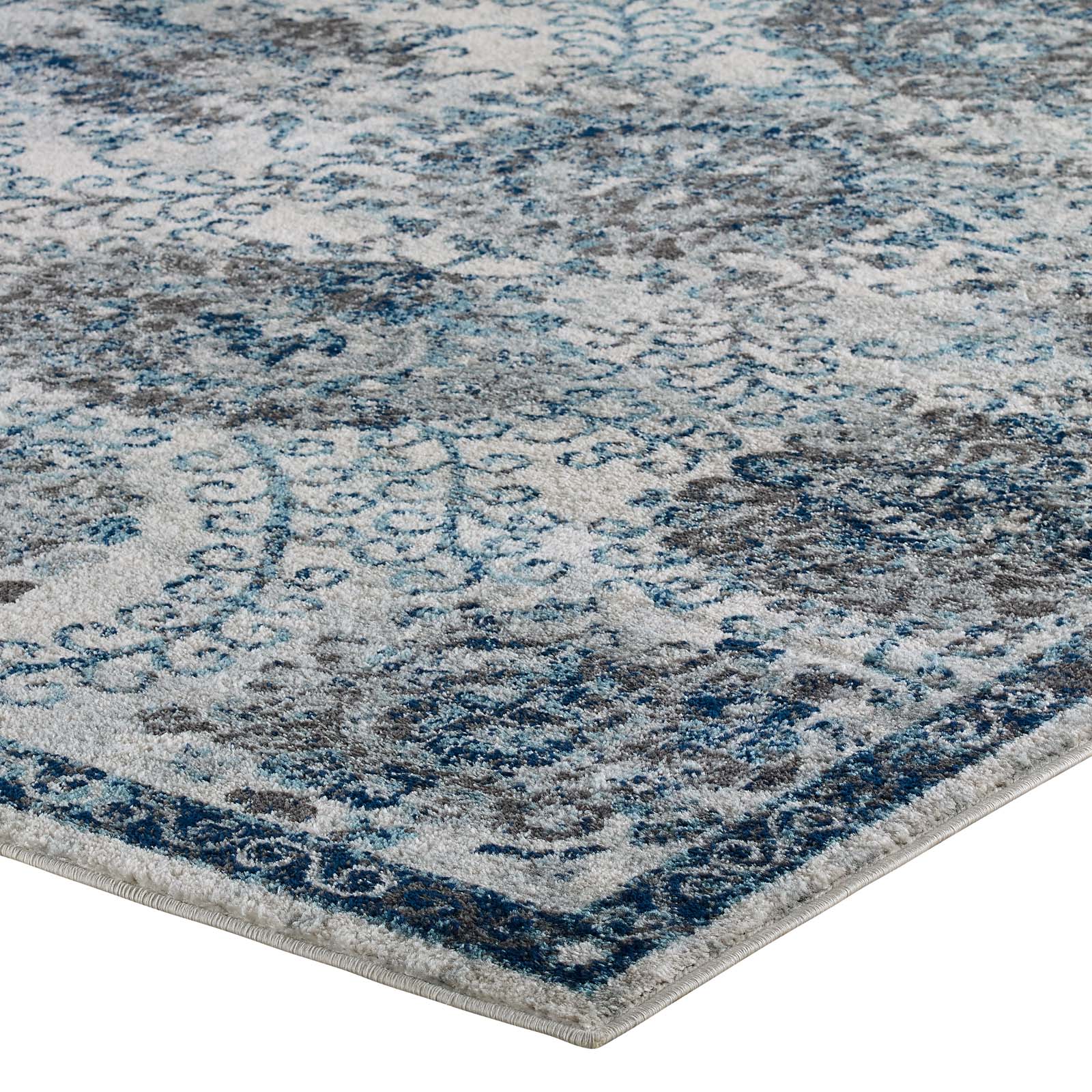Entourage Kensie Distressed Floral Moroccan Trellis  8x10 Area Rug