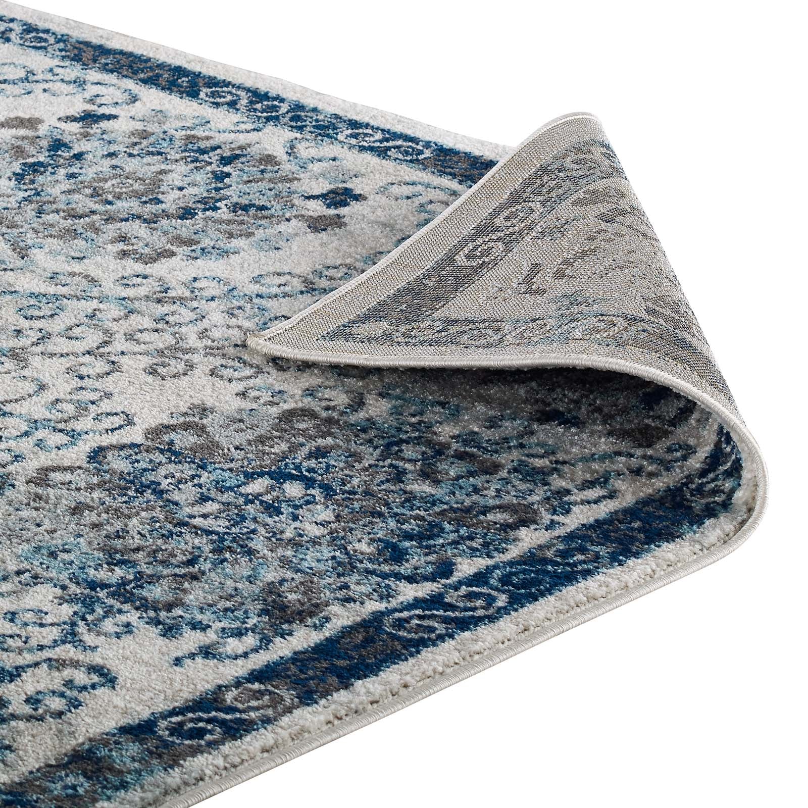 Entourage Kensie Distressed Floral Moroccan Trellis  8x10 Area Rug
