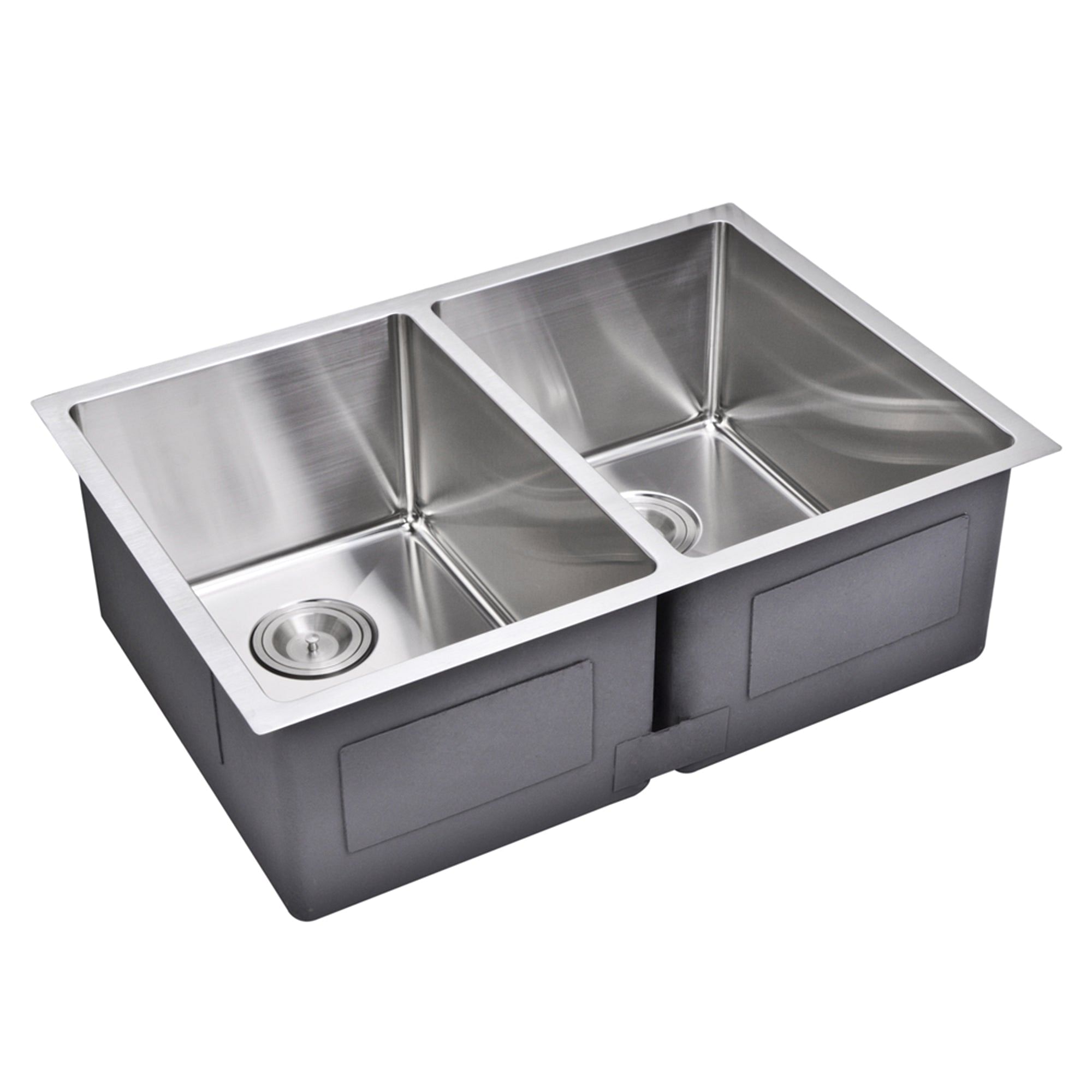 29 Inch X 20 Inch 15mm Corner Radius 50/50 Double Bowl Stainless Steel Hand Made Undermount Kitchen Sink
