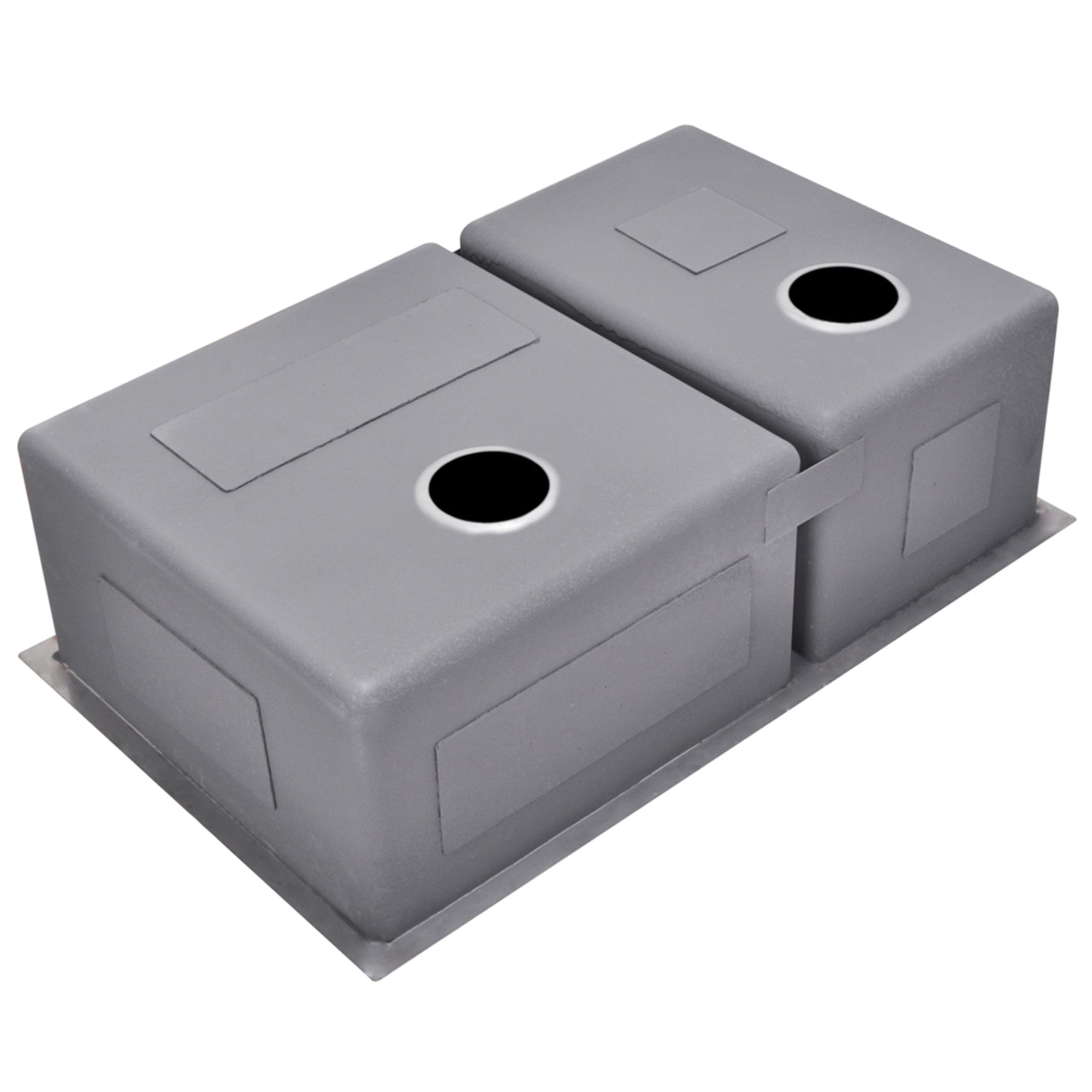 33 Inch X 20 Inch 15mm Corner Radius 60/40 Double Bowl Stainless Steel Hand Made Undermount Kitchen Sink With Drains and Strainers