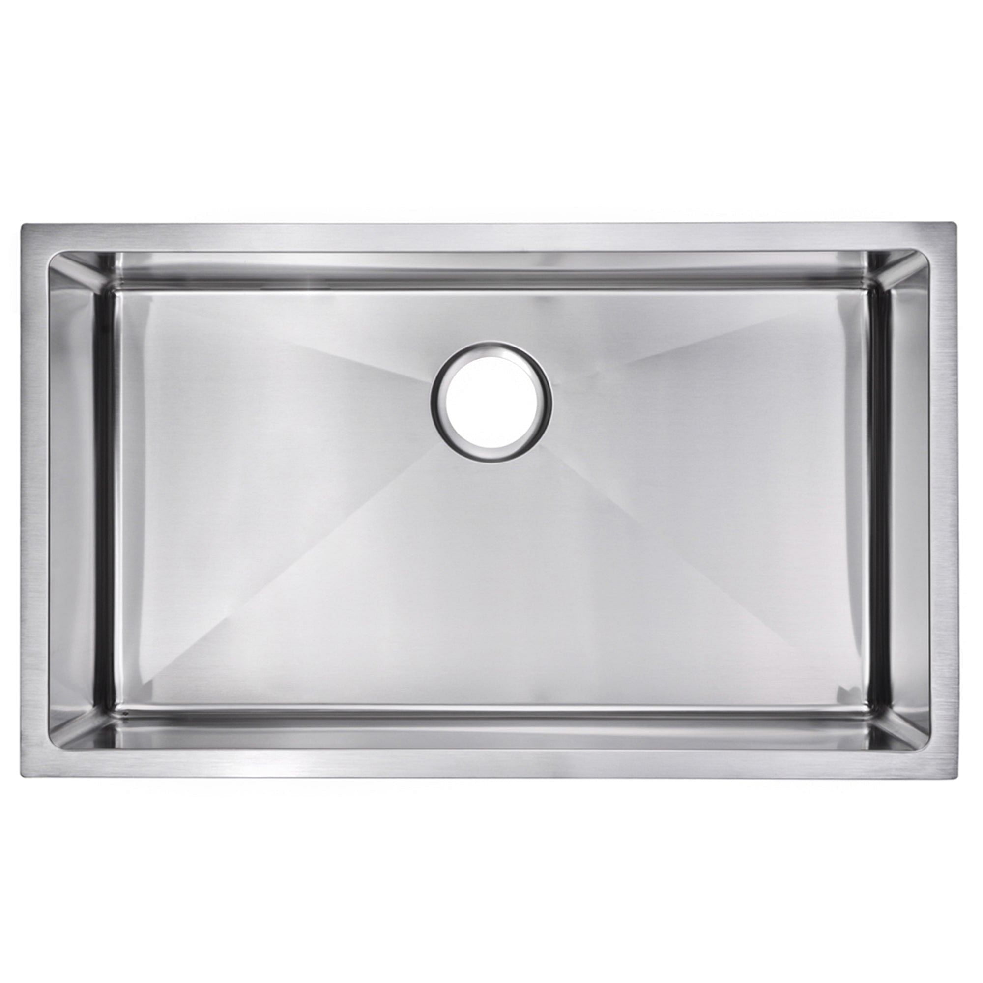 32 Inch X 19 Inch 15mm Corner Radius Single Bowl Stainless Steel Hand Made Undermount Kitchen Sink
