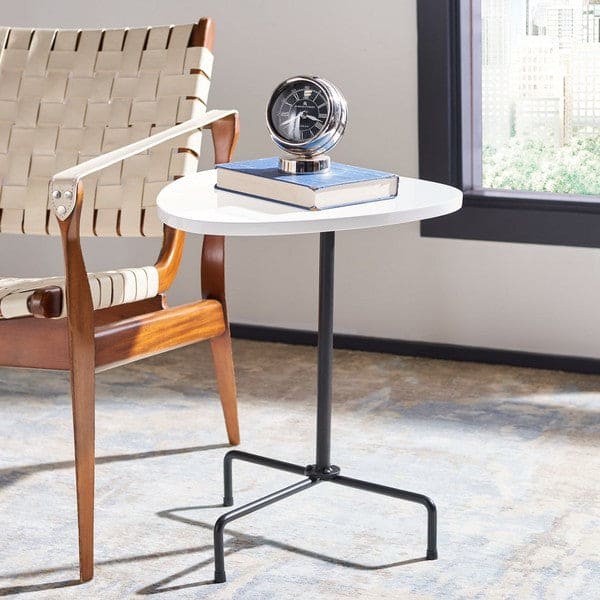 Belgian Tripod Side Table Versatile Accent Piece for Living Room & Home | Black & White