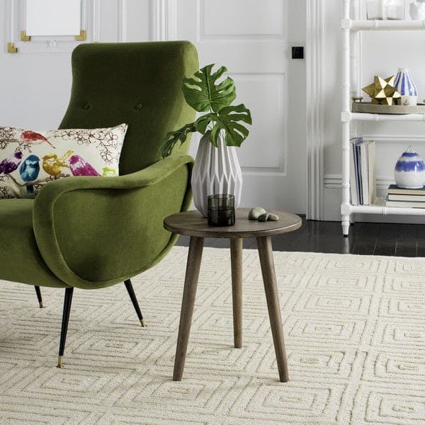 Orion Round Natural Wood Accent Side & End Tables for Your Home | Chocolate