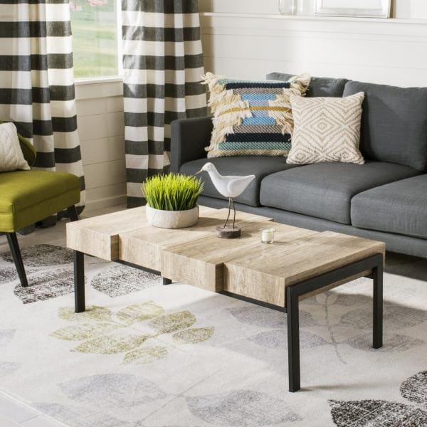 Alexander Rectangular Contemporary Rustic Coffee Table