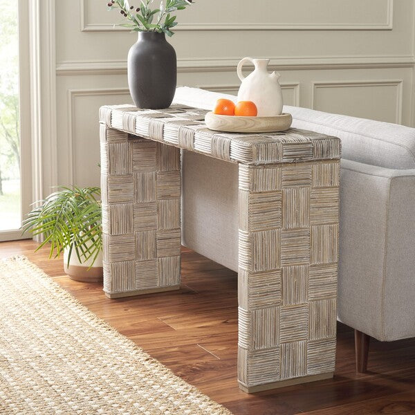 Adkin Rattan Console | White Console