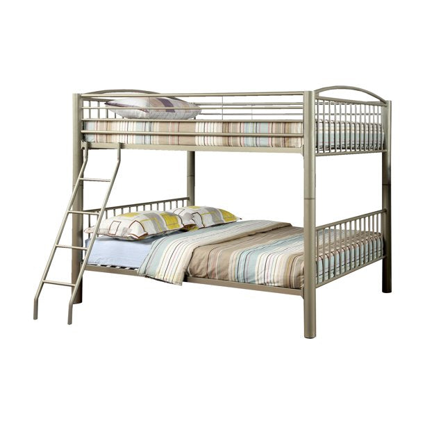 Pimmel Contemporary Metal Bunk Bed in Twin over Full