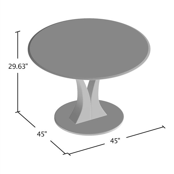 Melie Contemporary Stainless Steel Dining Table