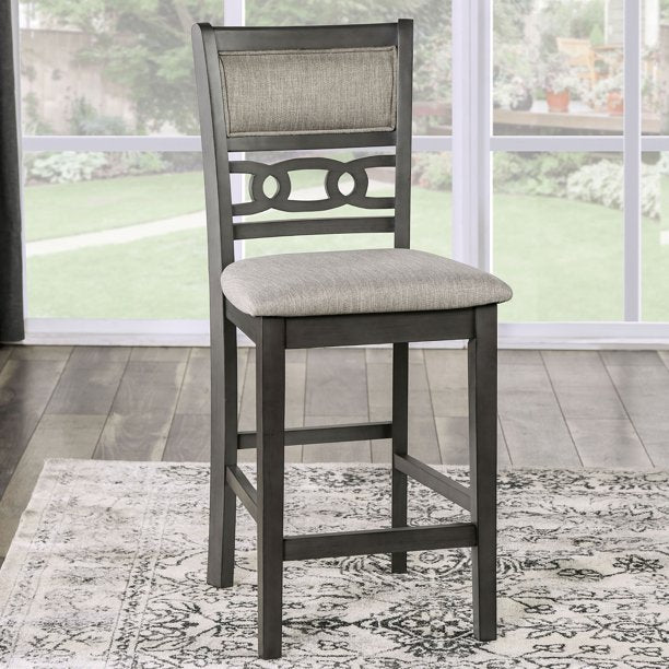 Garnit Transitional 5-Piece Padded Counter Height Table Set